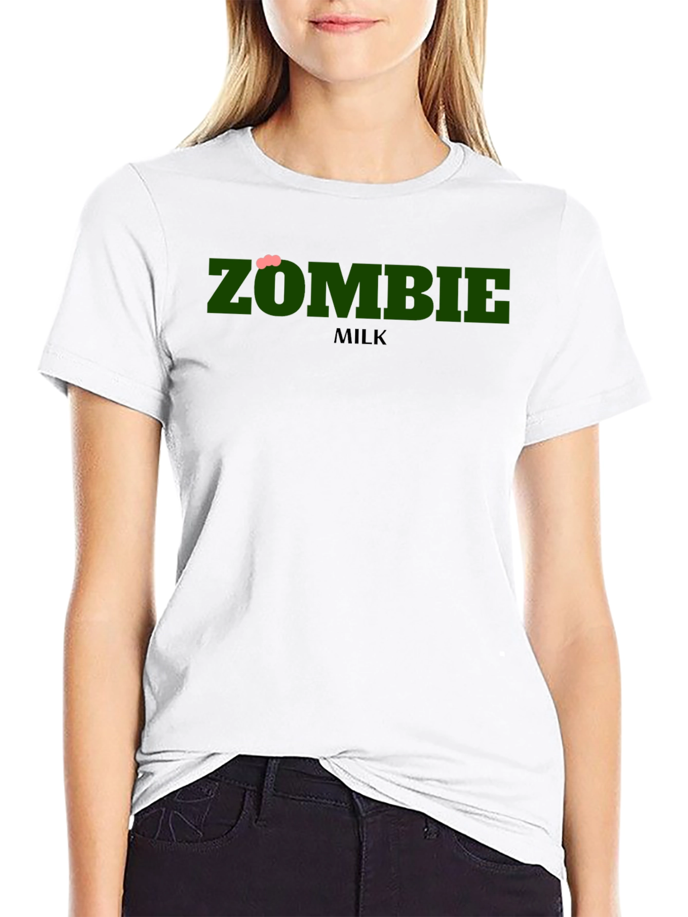 Black Zombie Milk T-Shirt - Unique Graphic Tee view 9