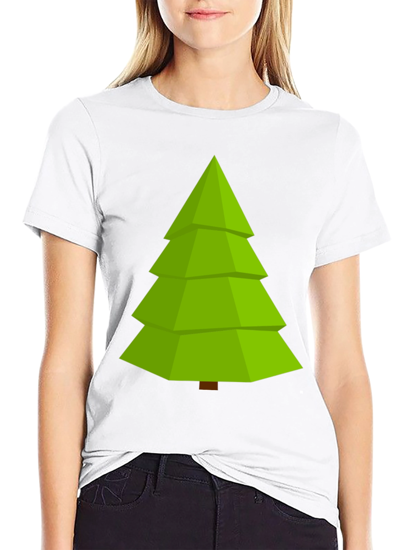Black Christmas Tree Graphic Tee - Holiday Style view 9