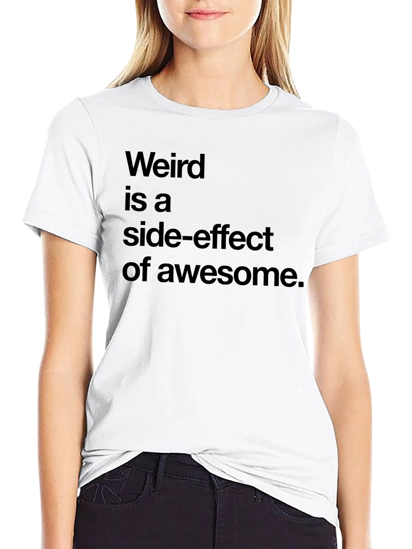 Black Weird is Awesome Graphic T-Shirt view 9