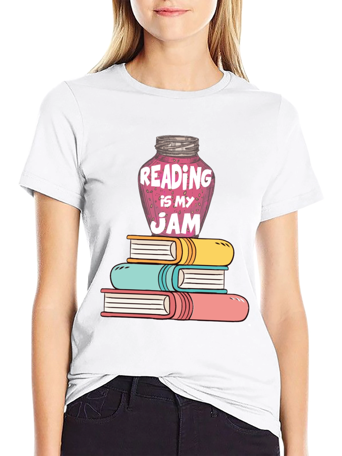 Black Reading is My Jam Graphic Tee view 9
