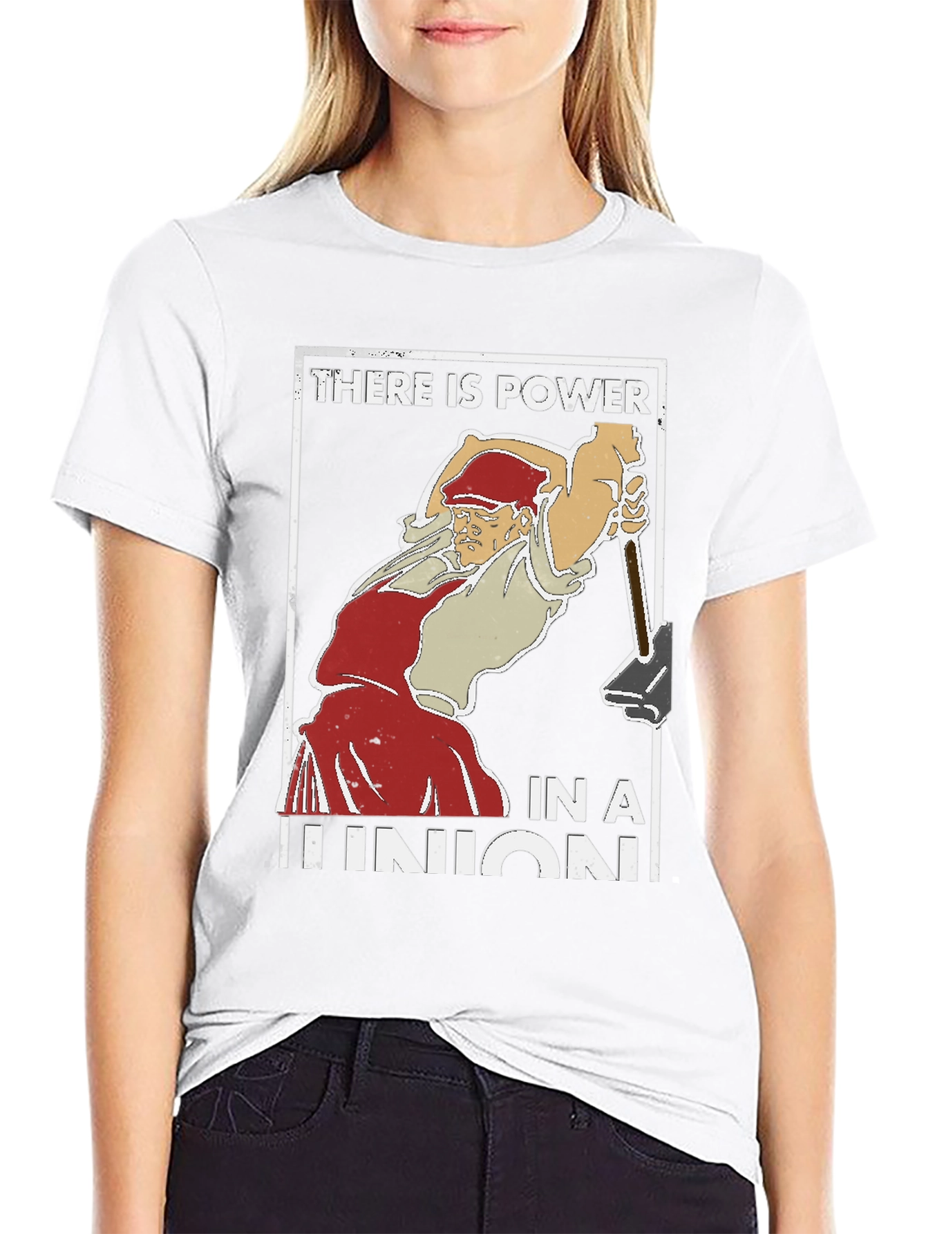 Black Union Power T-Shirt - Worker's Rights Tee view 9