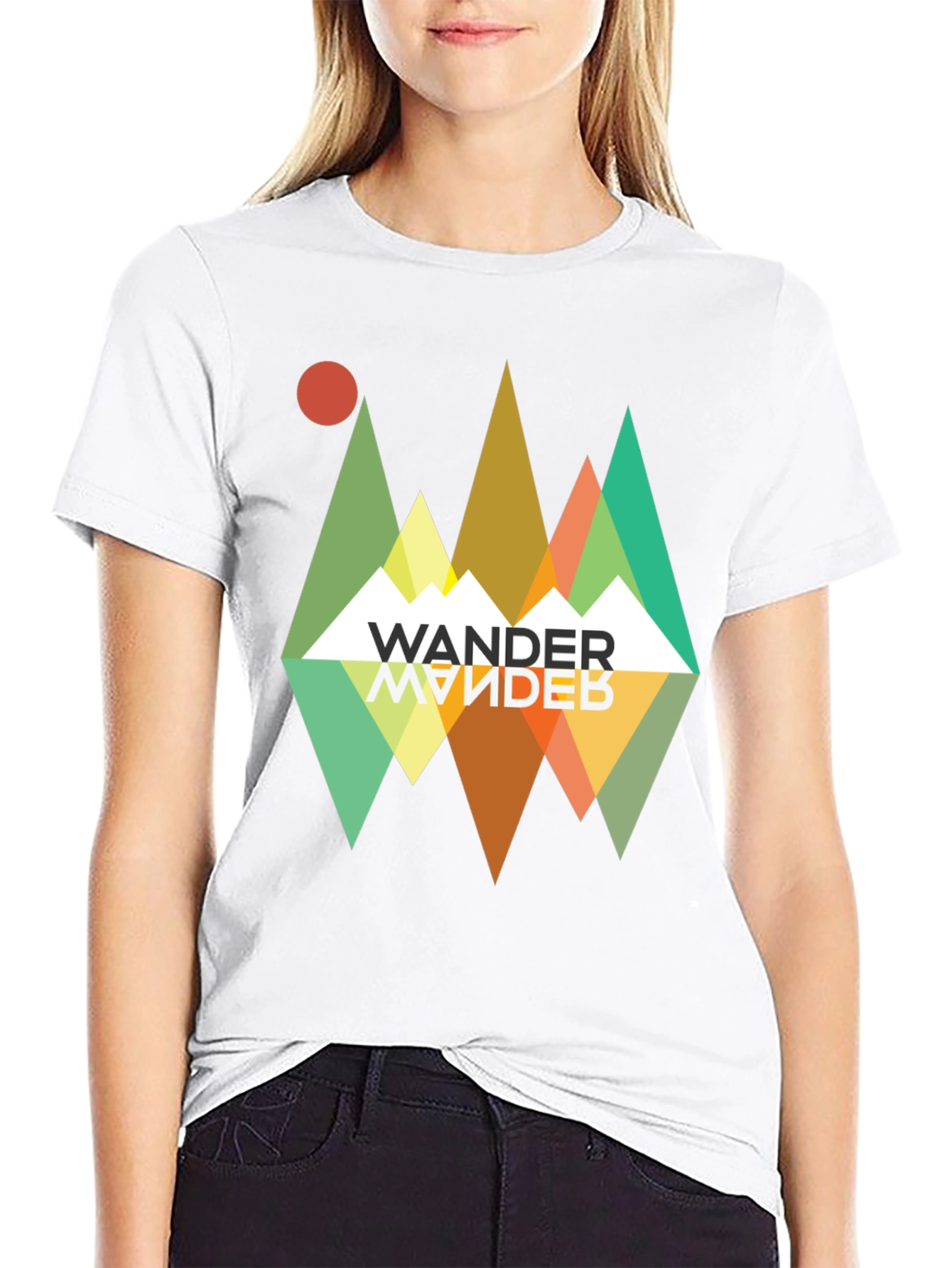 Black Wander Graphic Tee - Retro Mountain Adventure view 9