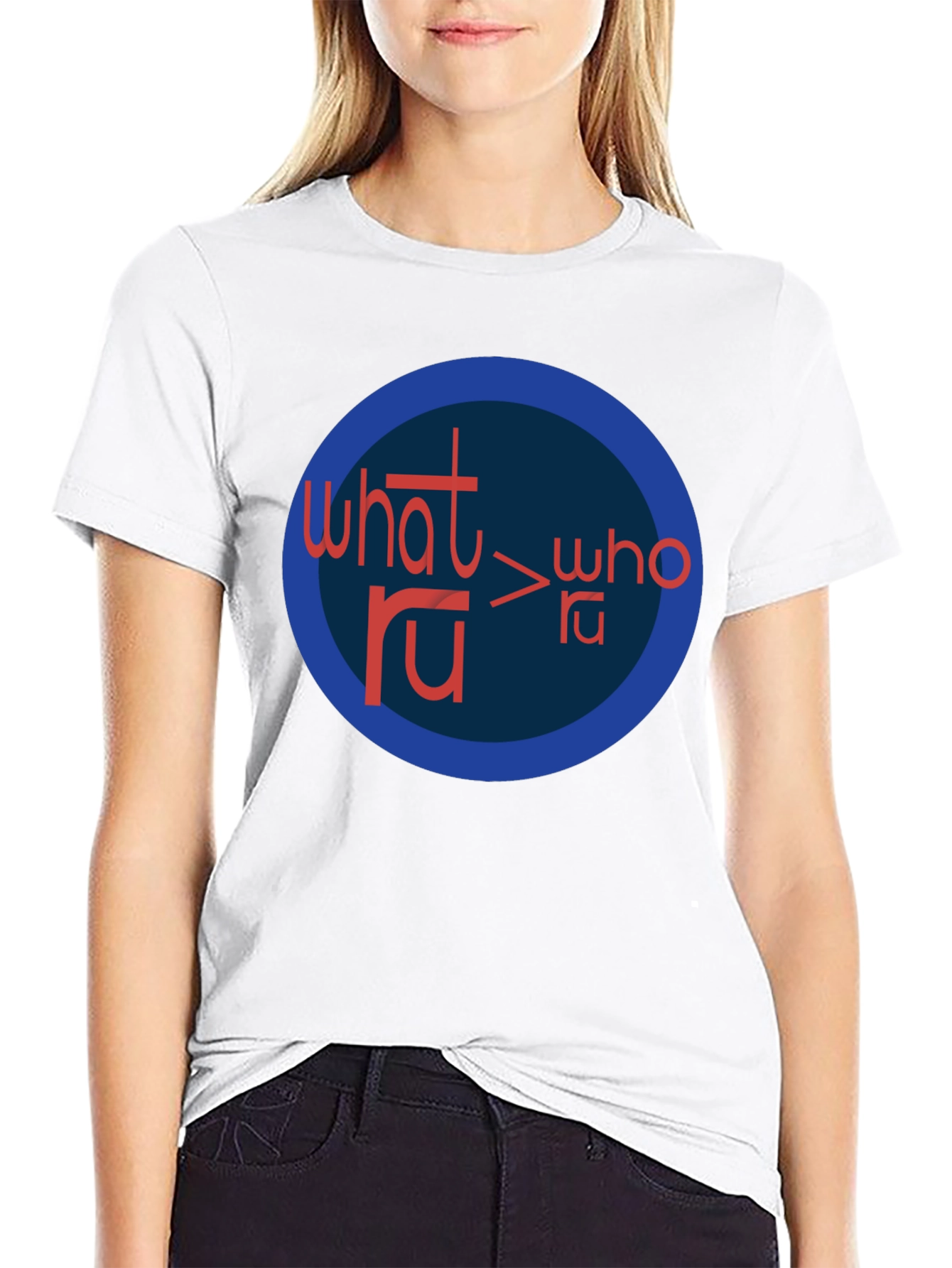 Black What RU > Who RU Graphic Tee - Black view 9