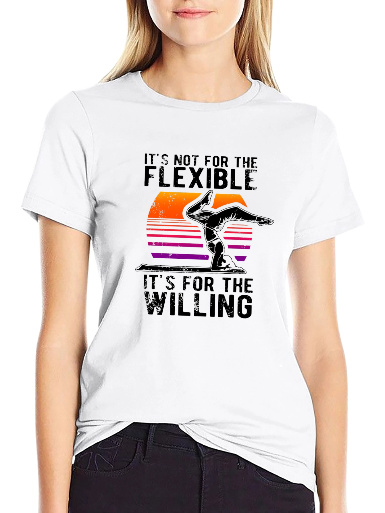Black Flexible to Willing Retro Graphic Tee view 9