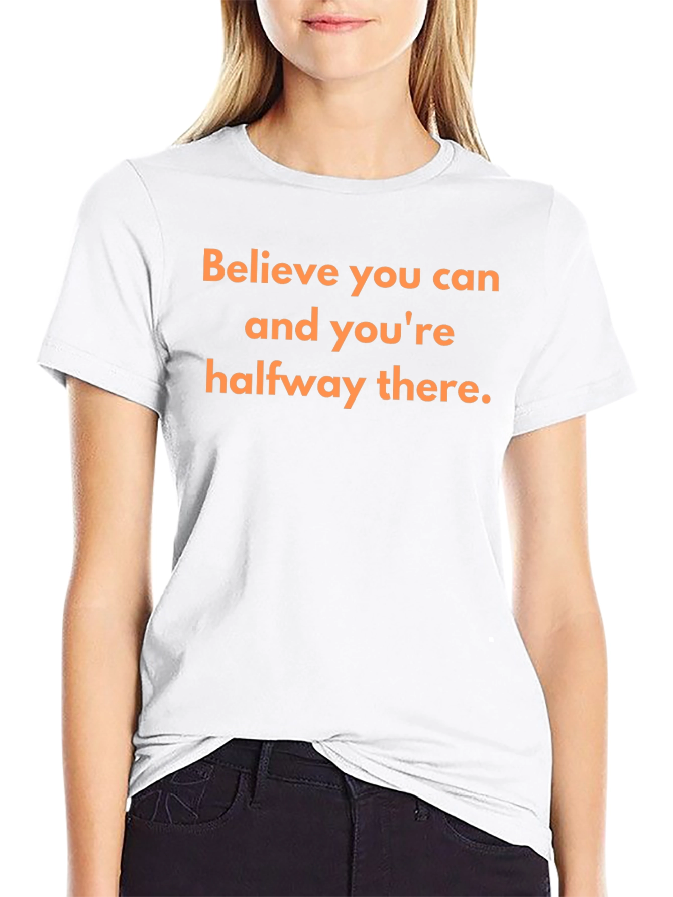 Black Motivational T-Shirt: Believe You Can Succeed! view 9