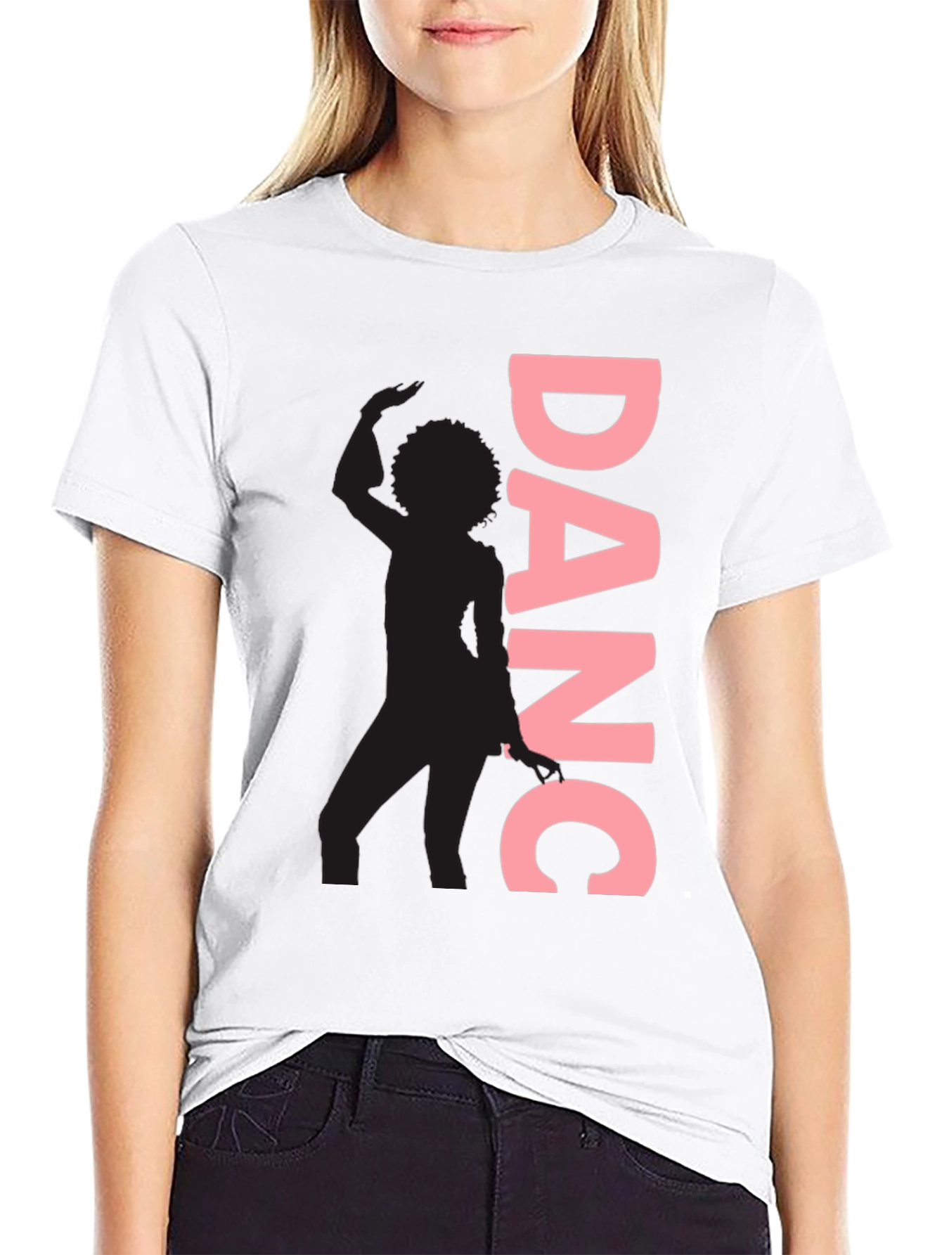 Black Dance Silhouette T-Shirt - Stylish & Trendy Black Tee view 9