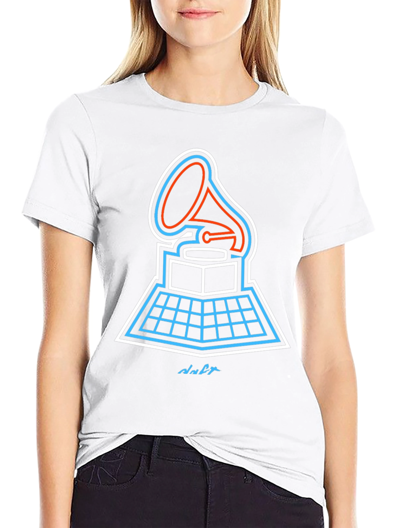 Black Retro Gramophone T-Shirt - Cool Music Lover Tee view 9