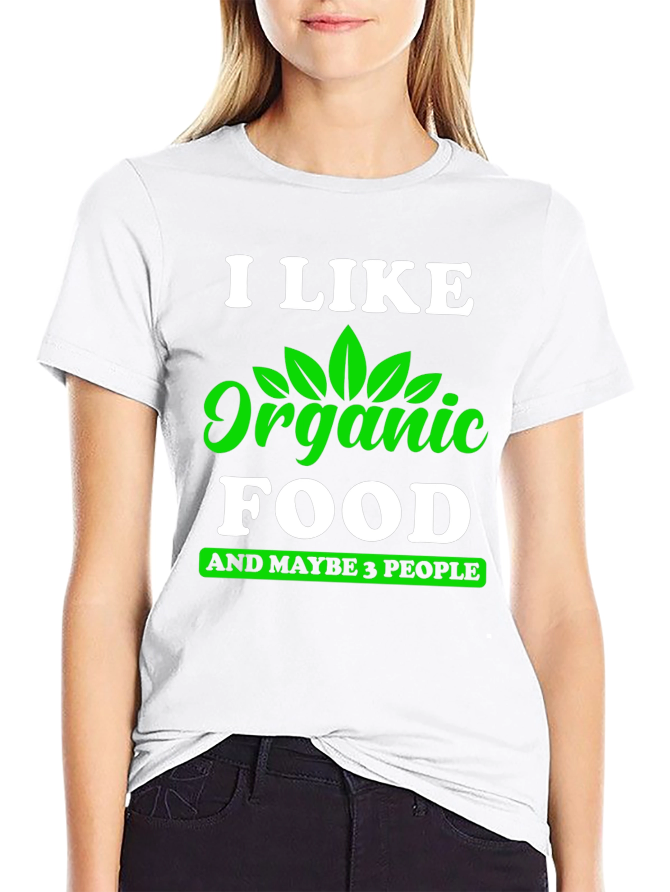 Black Organic Food Lover T-Shirt - Funny Vegan Tee view 9
