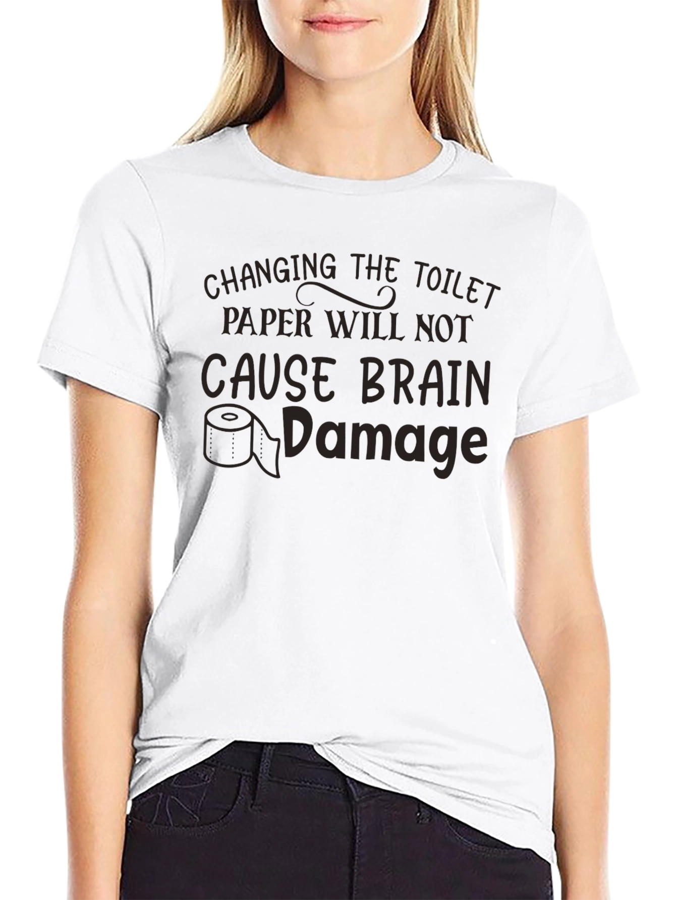 Black Funny Changing Toilet Paper T-Shirt Humor Graphic view 9