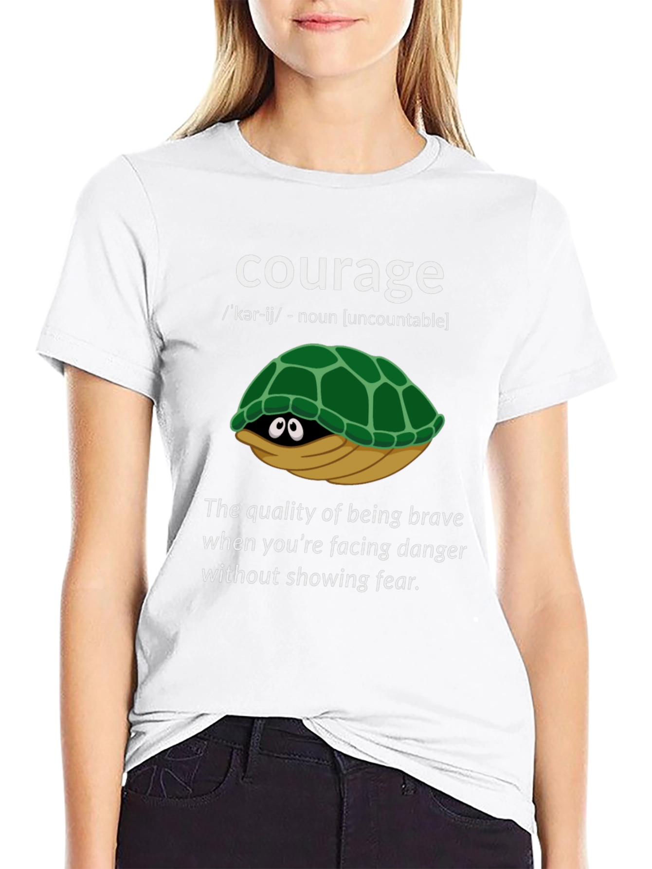 Black Courage Turtle Graphic T-Shirt - Definition Tee view 9