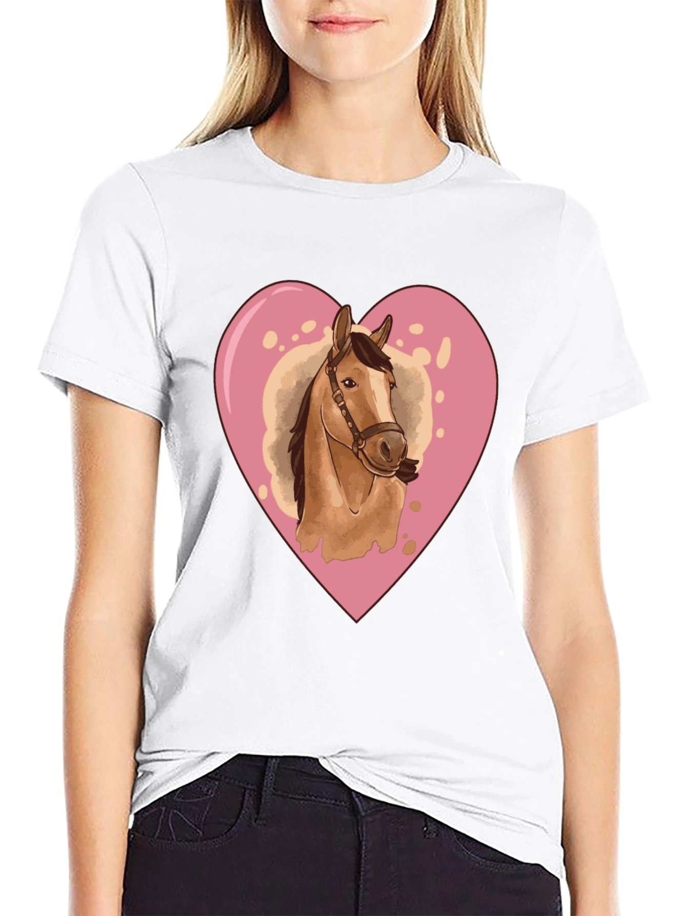 Black Horse Love Graphic Tee view 9