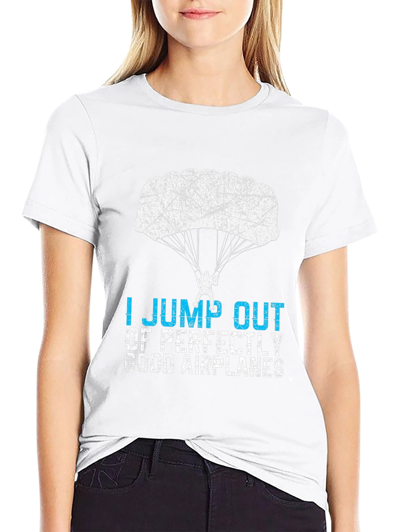 Black Skydiving T-Shirt - I Jump Out of Airplanes view 9