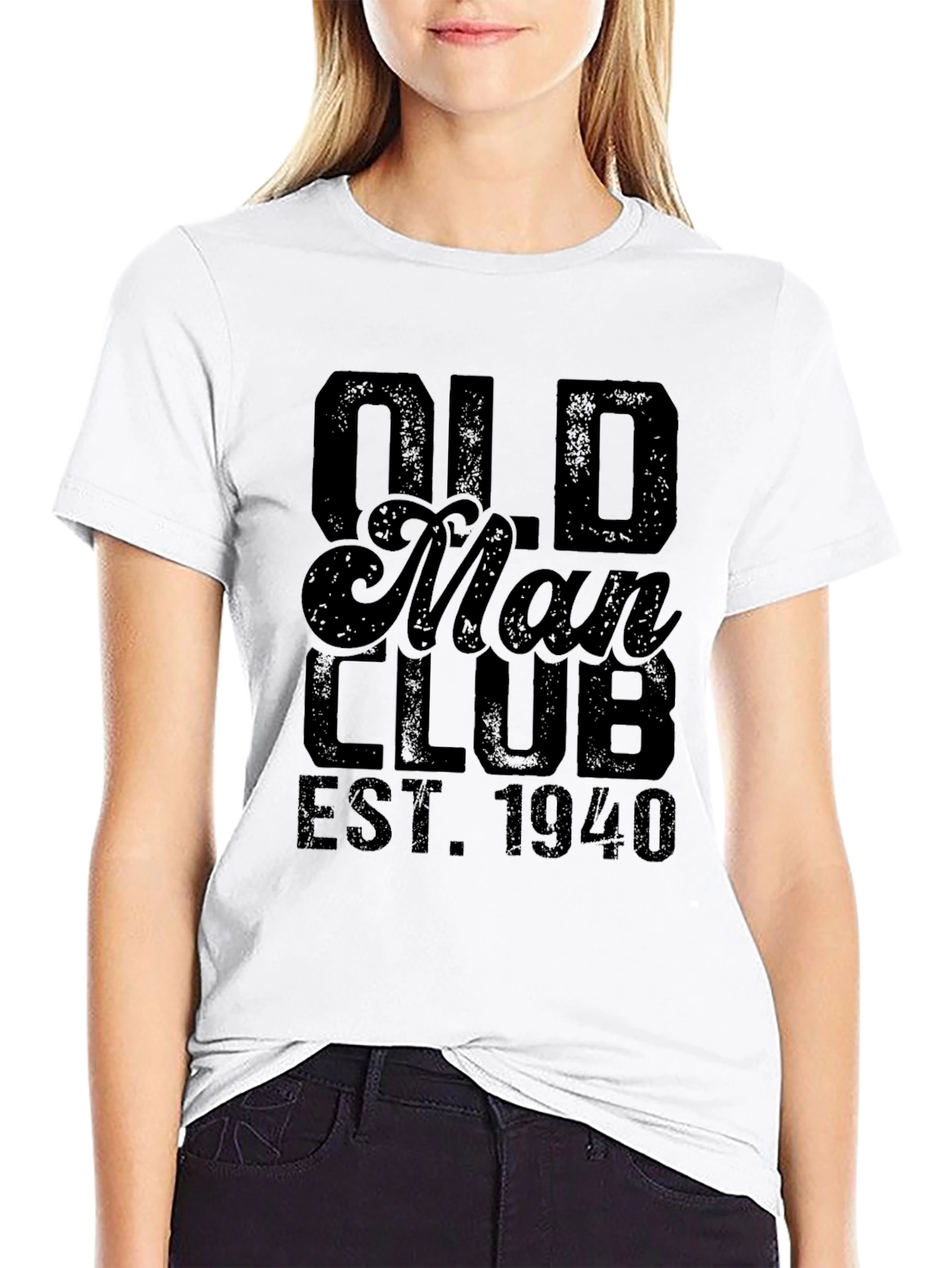 Black Old Man Club EST. 1940 Black T-Shirt view 9