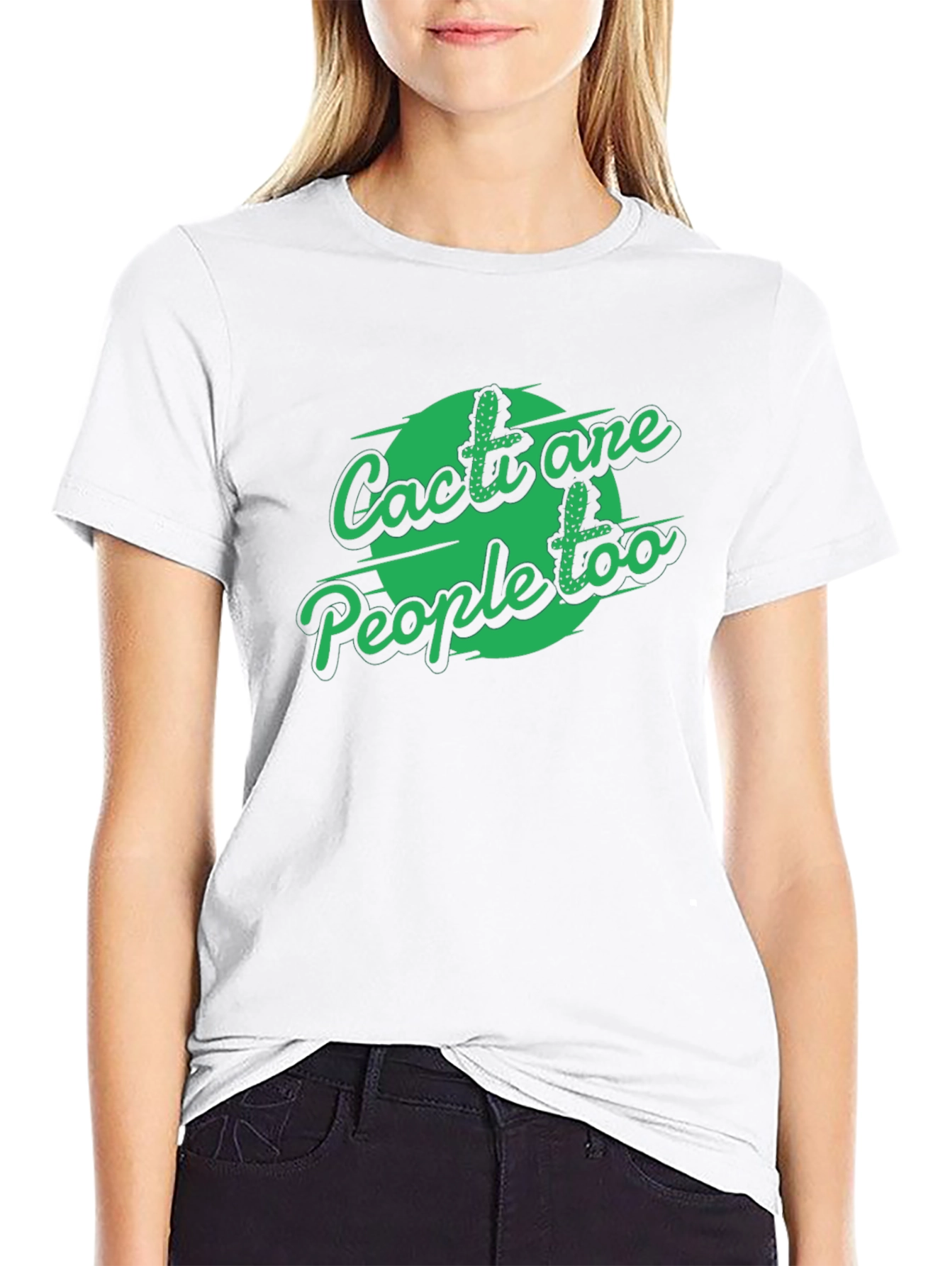 Black Cacti Are People Too Graphic Tee view 9