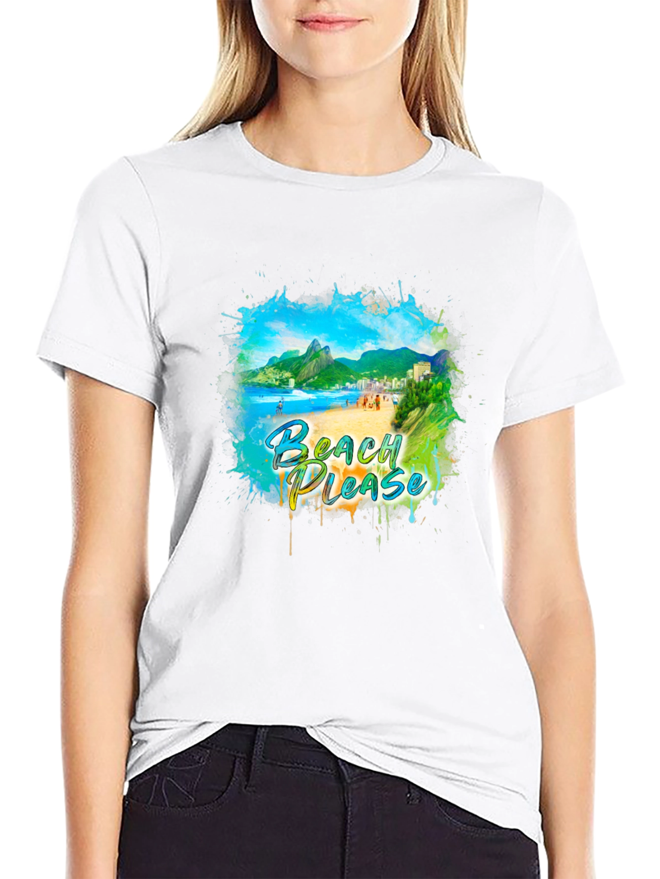 Black Beach Please Graphic Tee - Tropical Vibes view 9