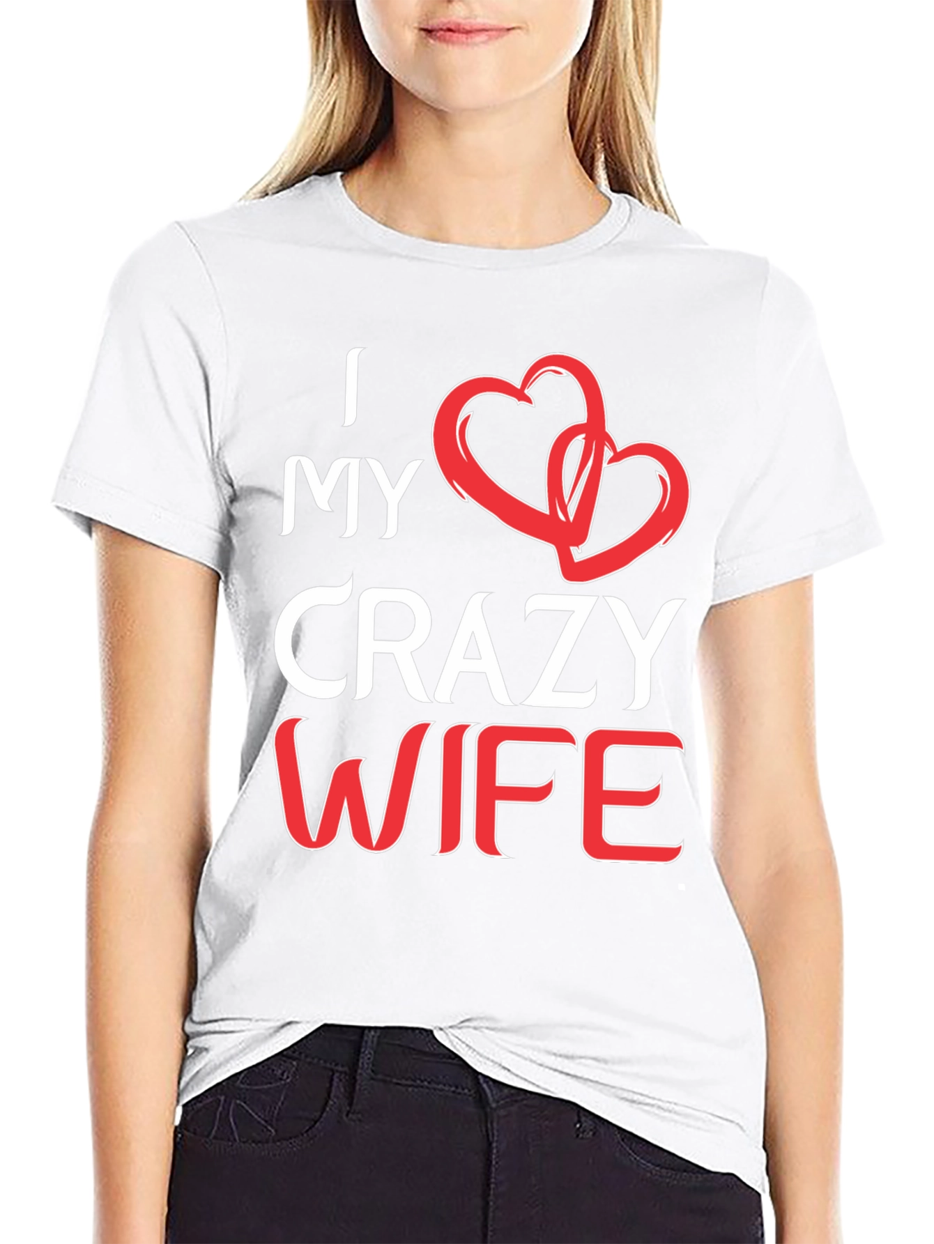 Black I Love My Crazy Wife Graphic Tee view 9