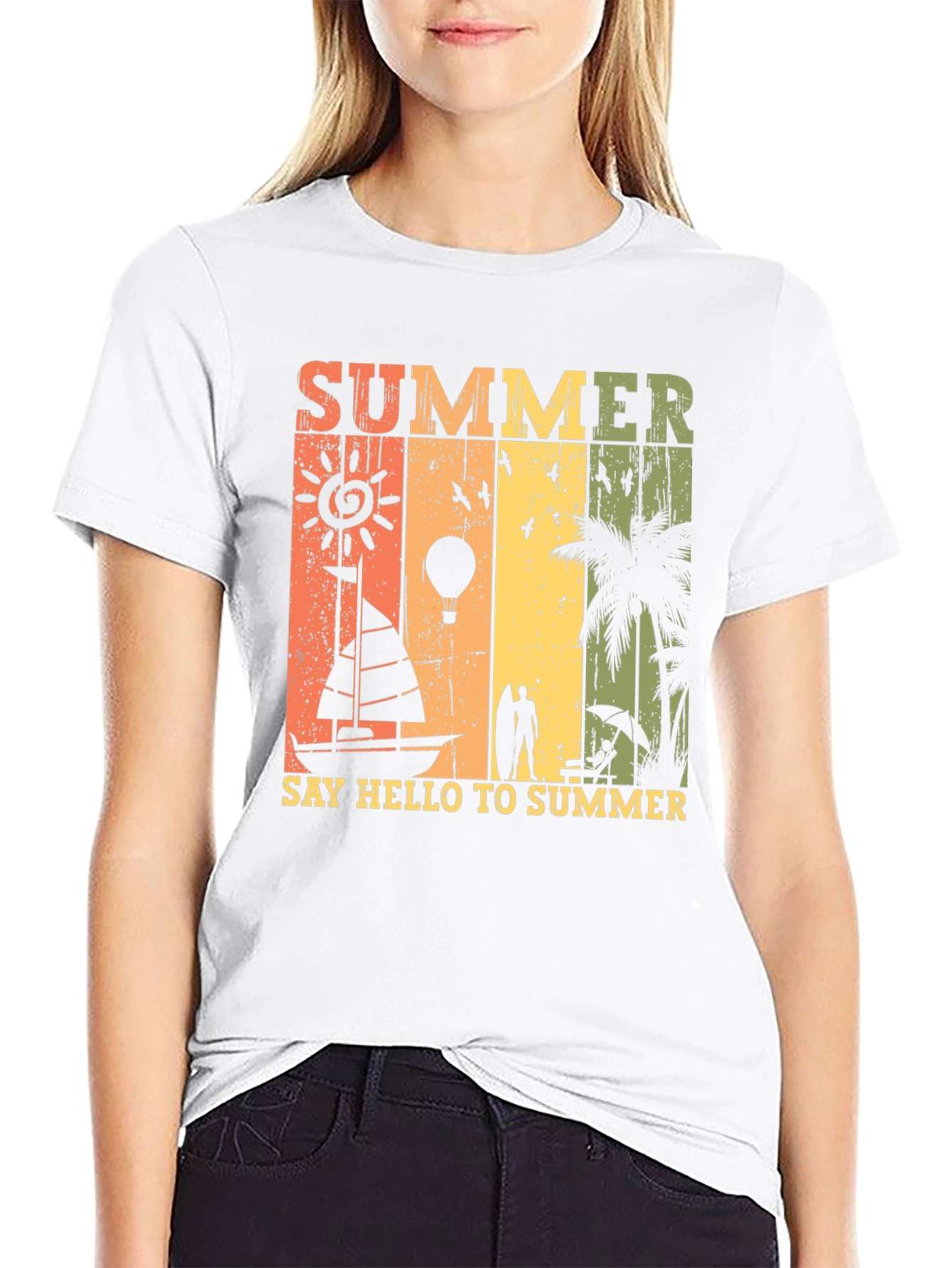Black Summer Vacation T-Shirt: Beach Vibes Tee view 9