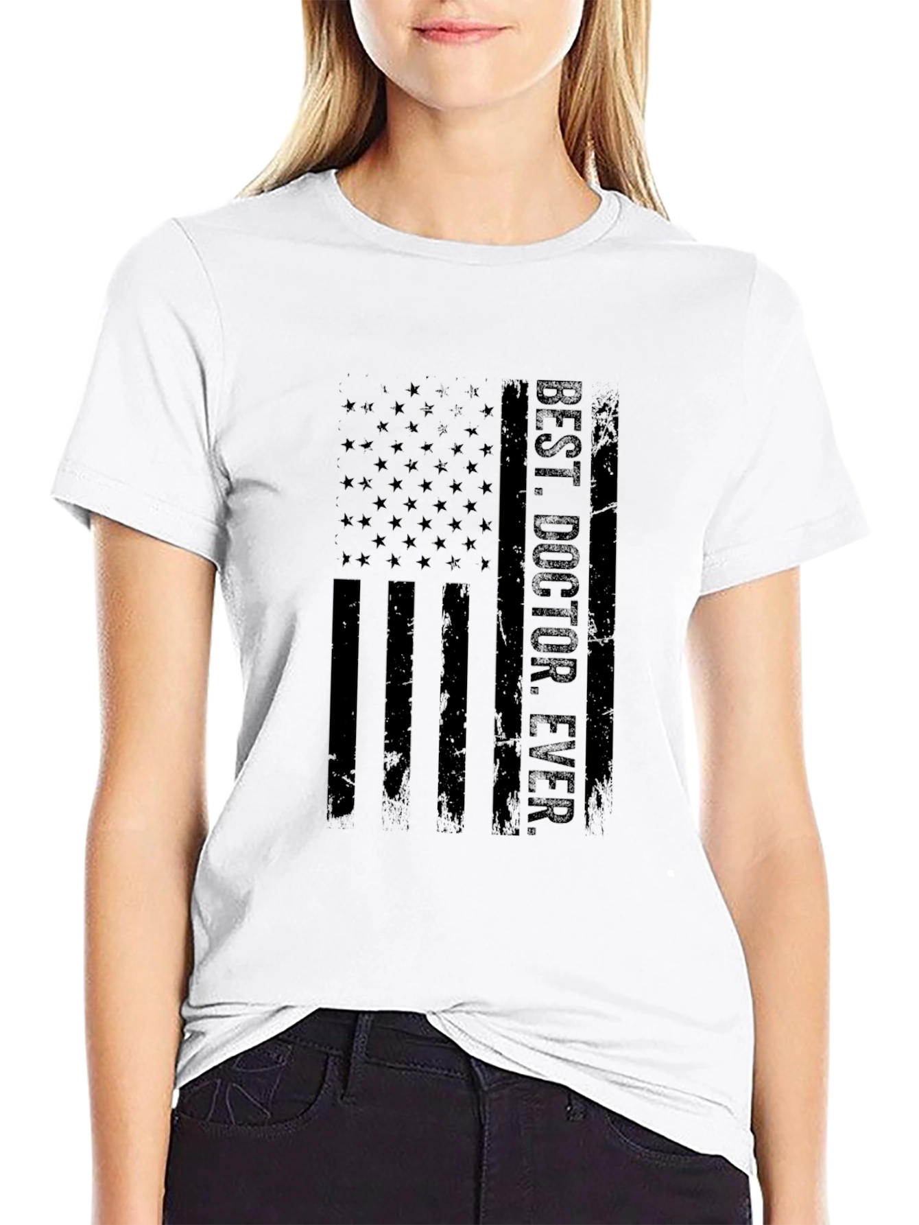 Best Doctor Ever American Flag T-Shirt - 9