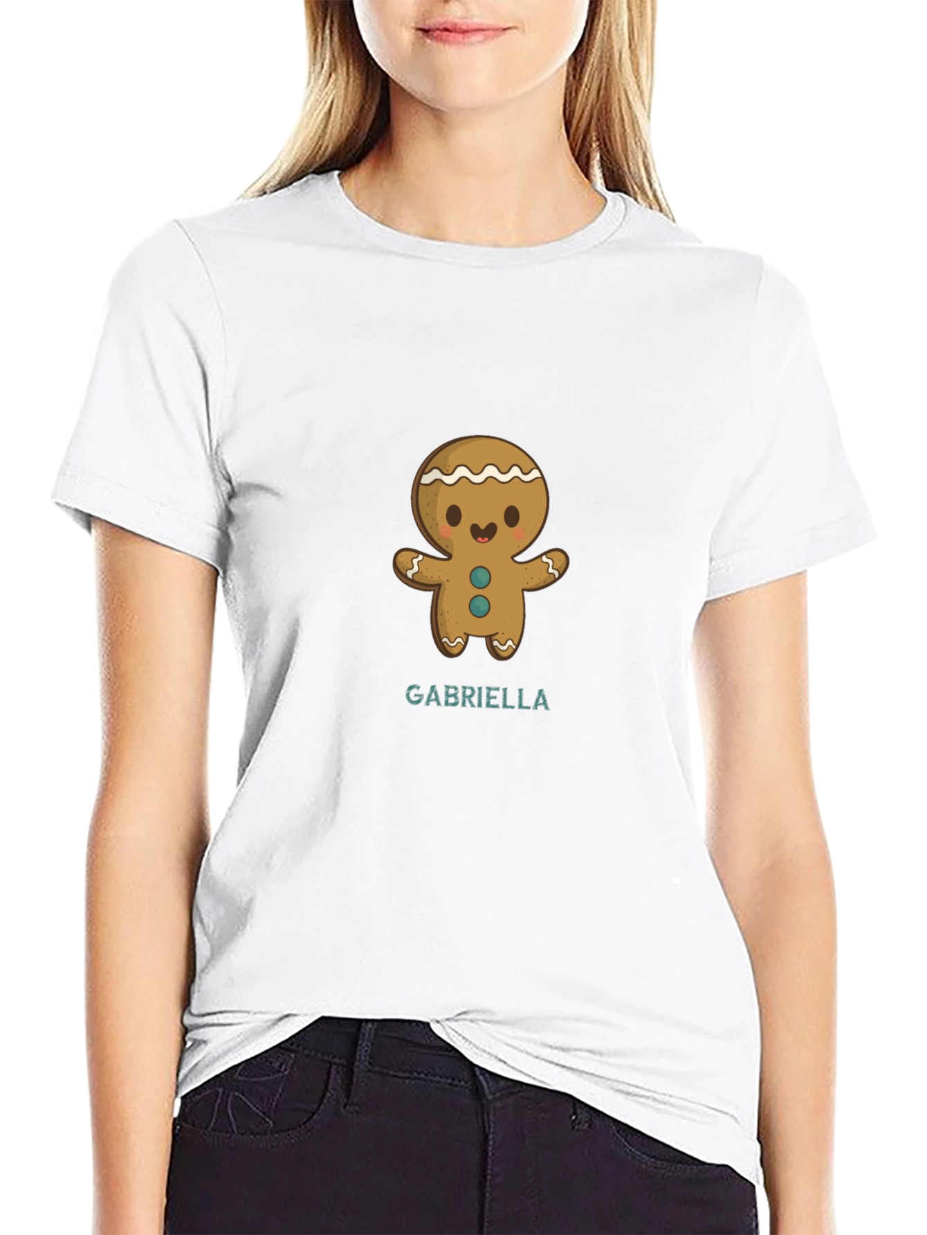 Black Gingerbread Man Personalized T-Shirt view 9