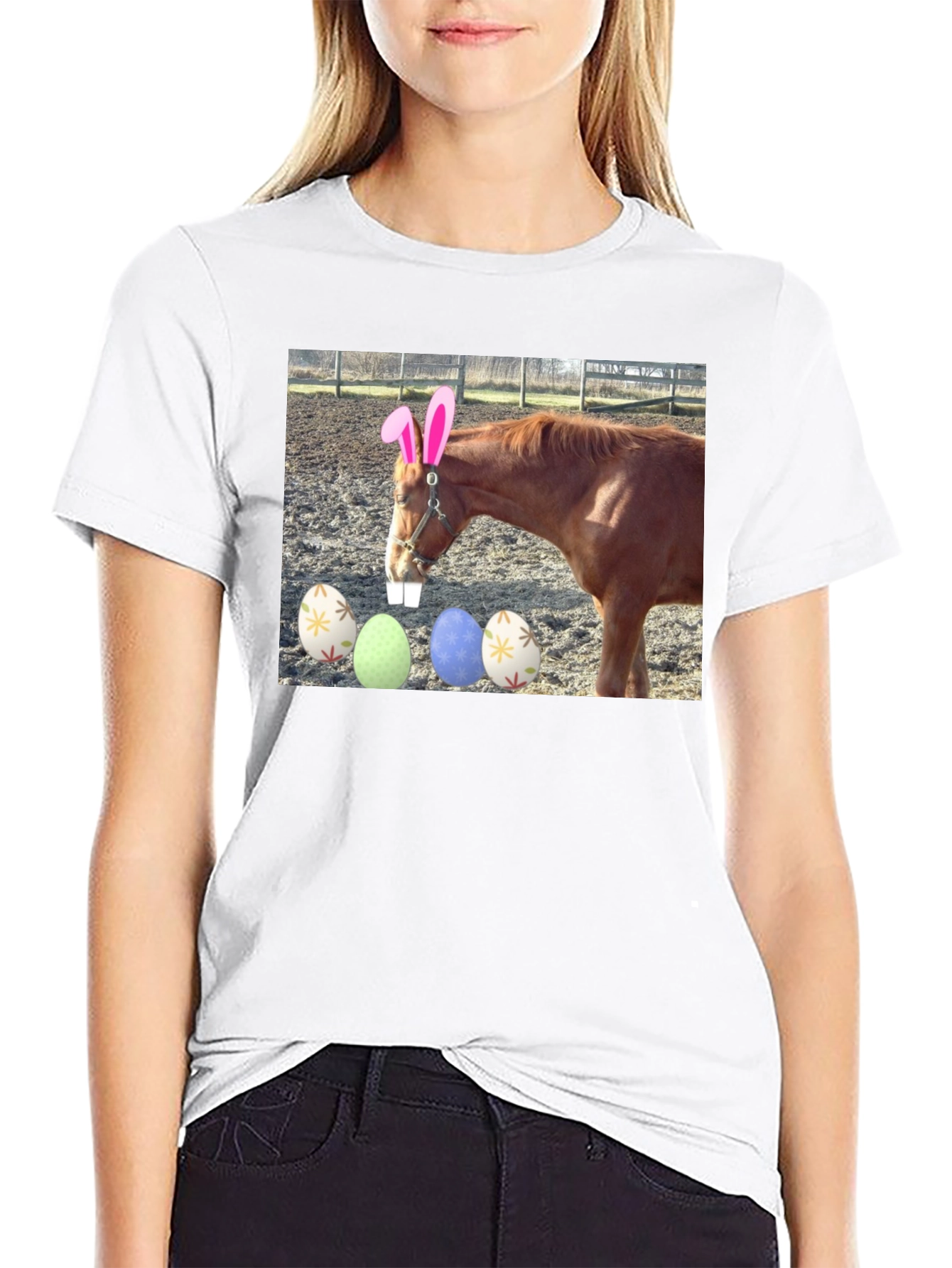 Black Easter Horse T-Shirt view 9