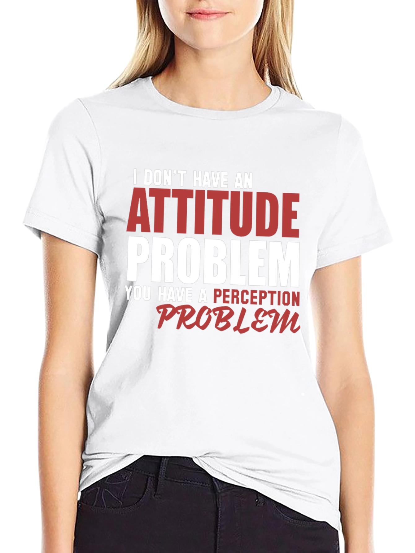 Black Attitude Problem Graphic T-Shirt - Funny Sarcastic Tee view 9