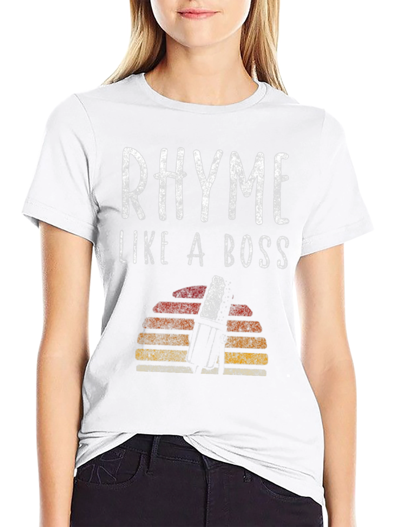 Rhyme Like A Boss Retro T-Shirt - 9