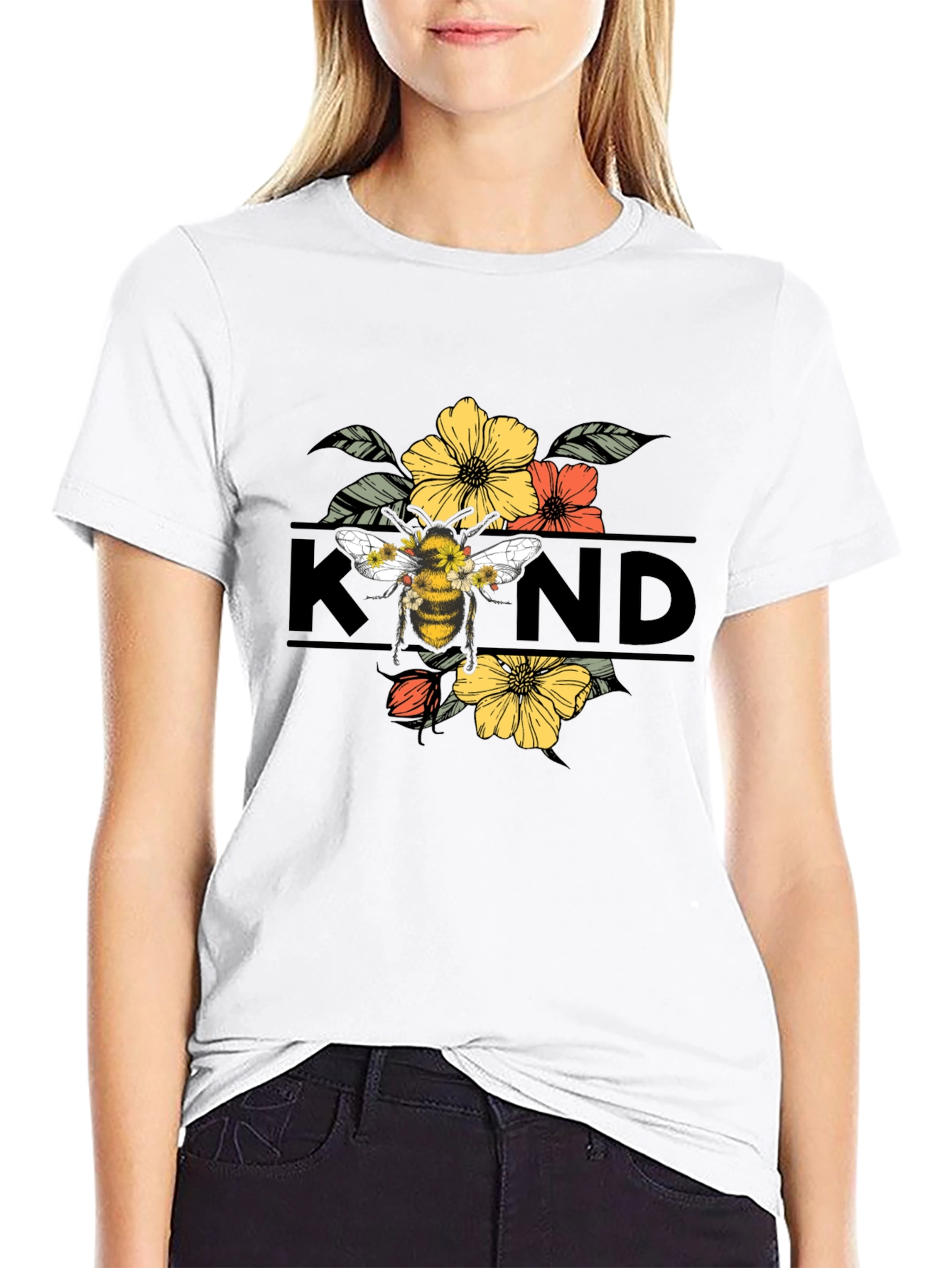 Black Bee Kind Graphic T-Shirt view 9