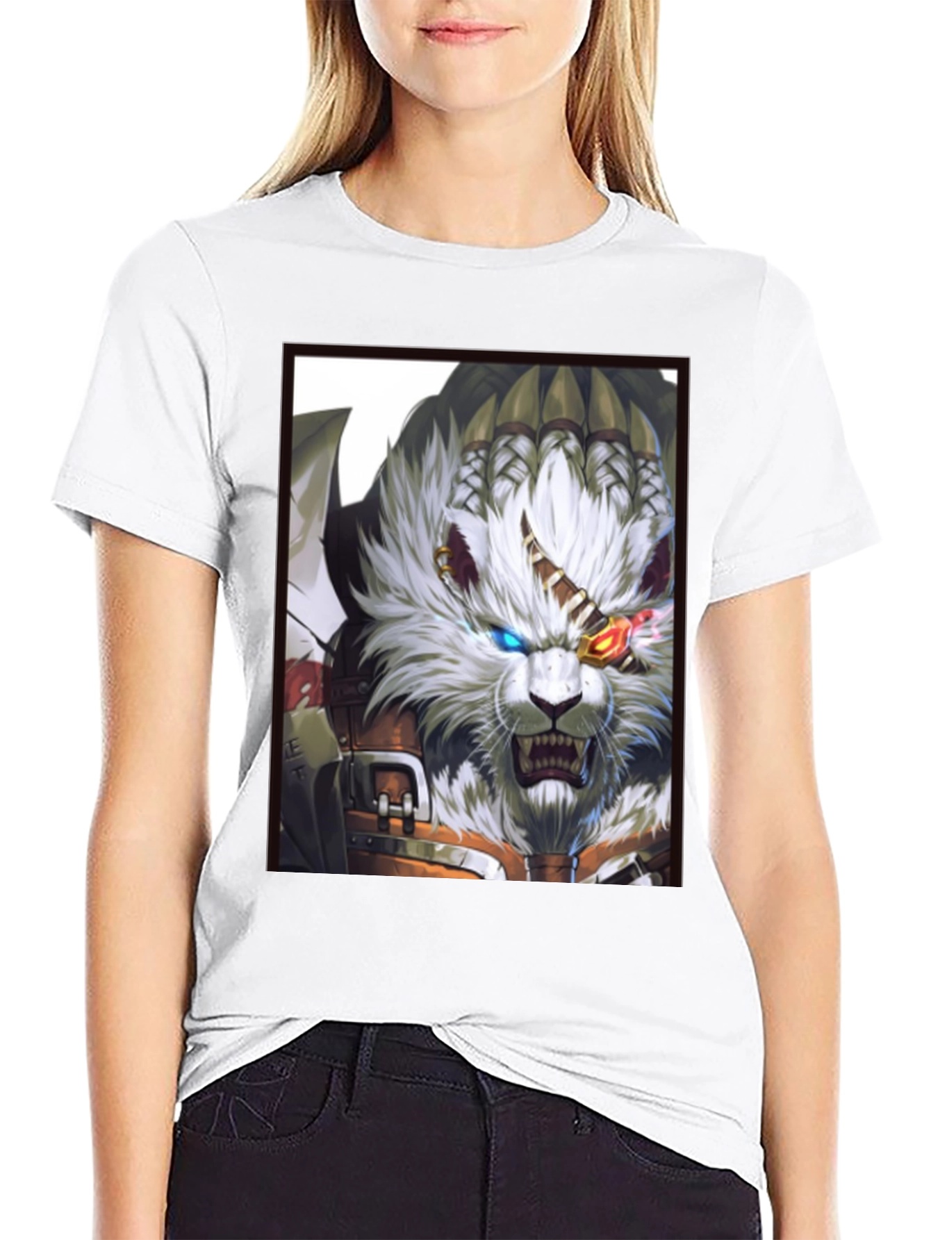 Black Feline Fantasy Graphic Tee - Unique Design view 9