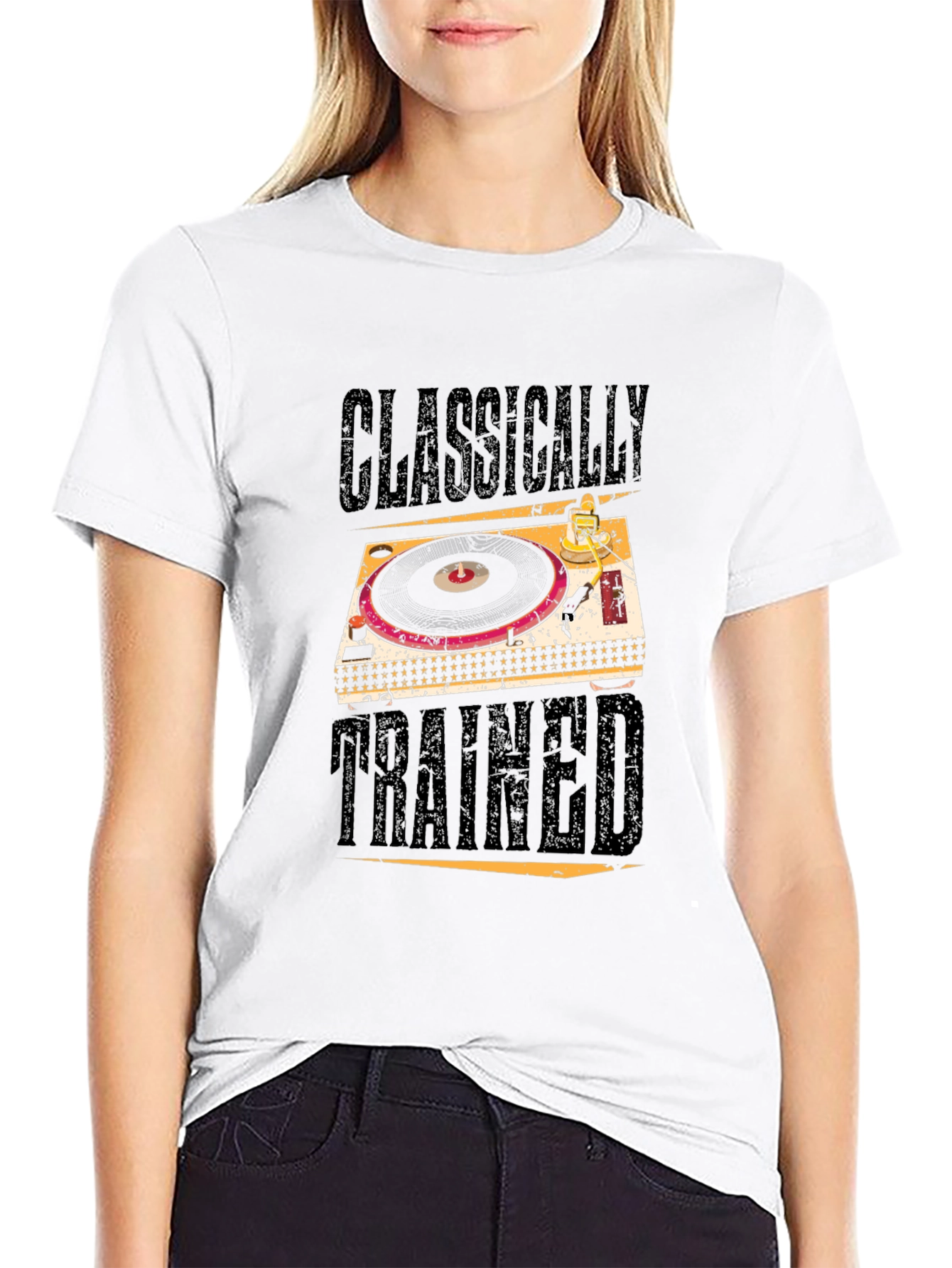 Black Classically Trained DJ Black Graphic Tee view 9