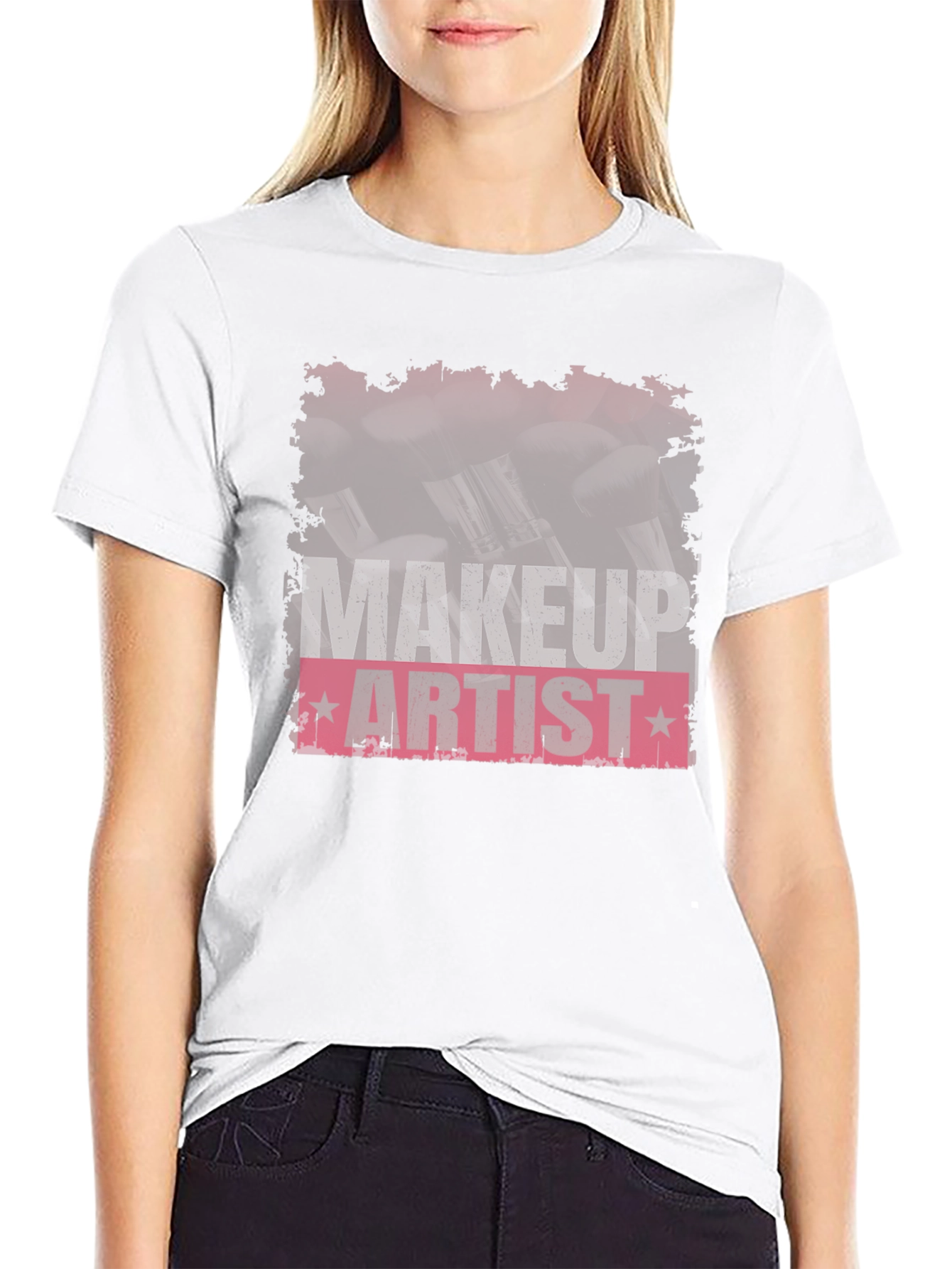 Black Makeup Artist T-Shirt - Stylish and Comfortable view 9