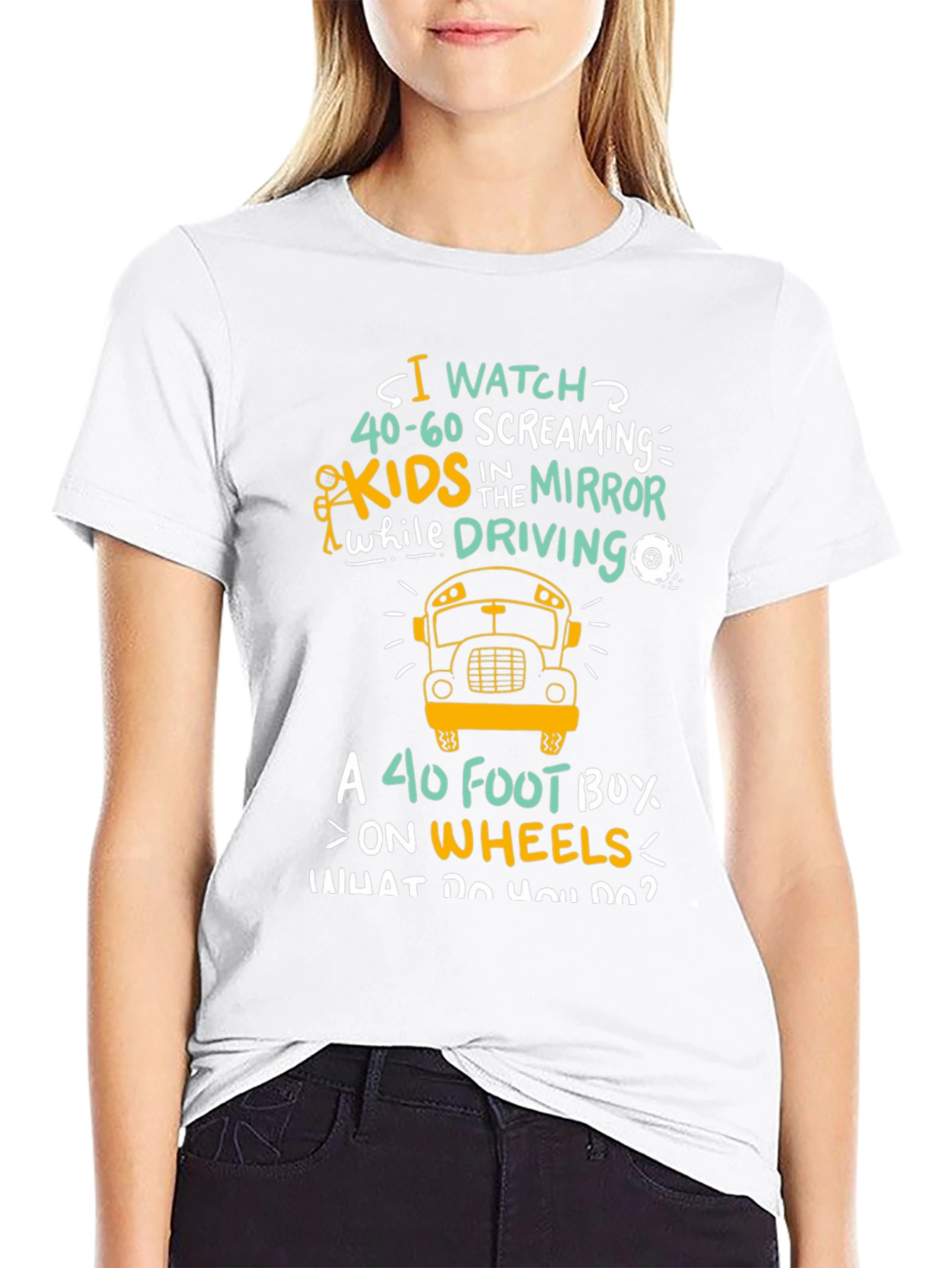 Black Funny School Bus Driver T-Shirt view 9