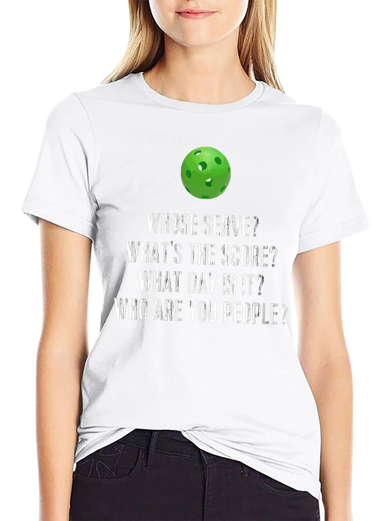 Pickleball T-Shirt: Whose Serve? Funny Pickleball Tee - 9