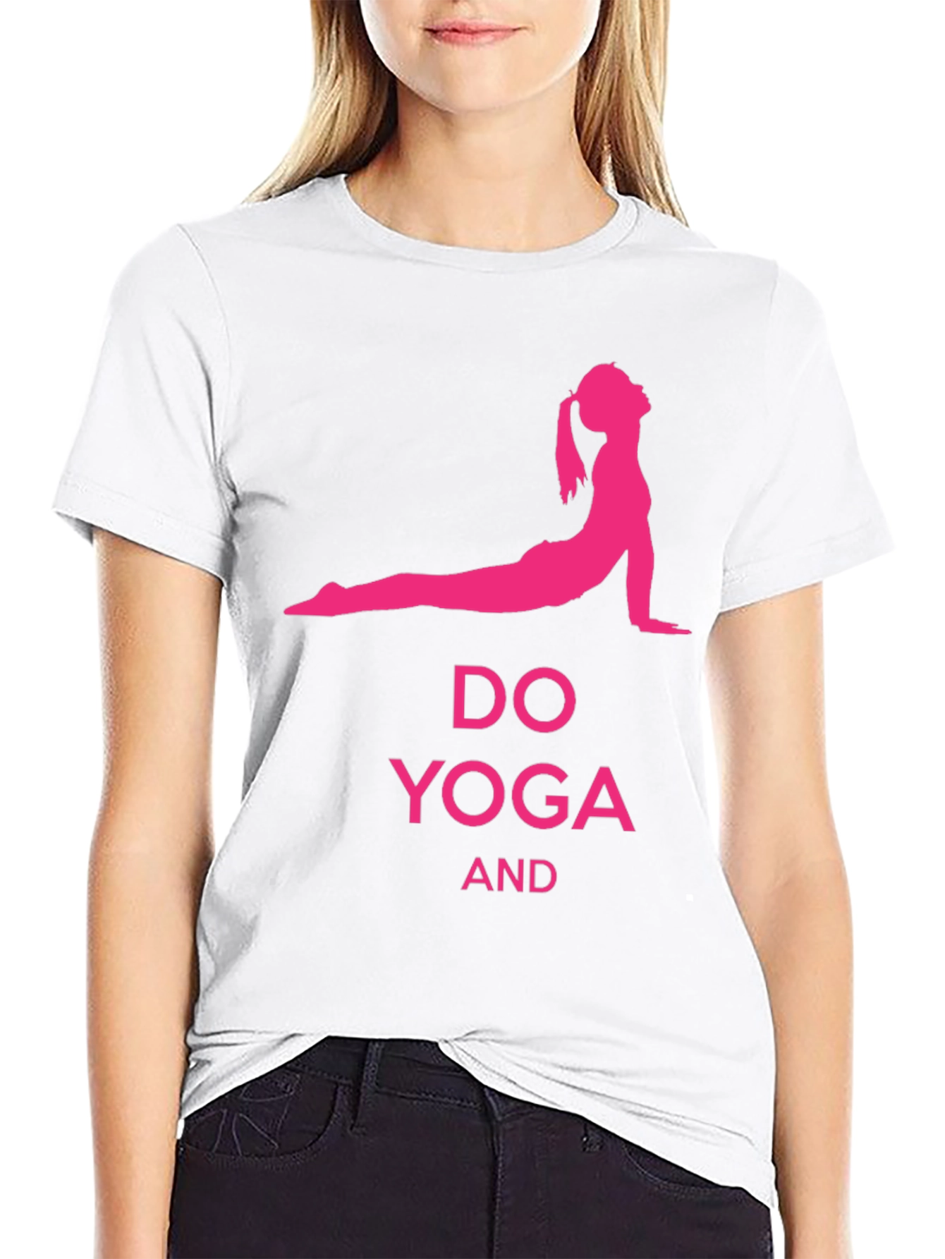 Black Yoga Pose Graphic T-Shirt view 9