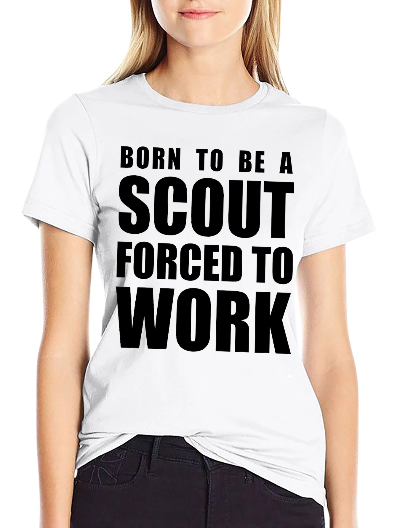 Black Born to Be a Scout T-Shirt view 9