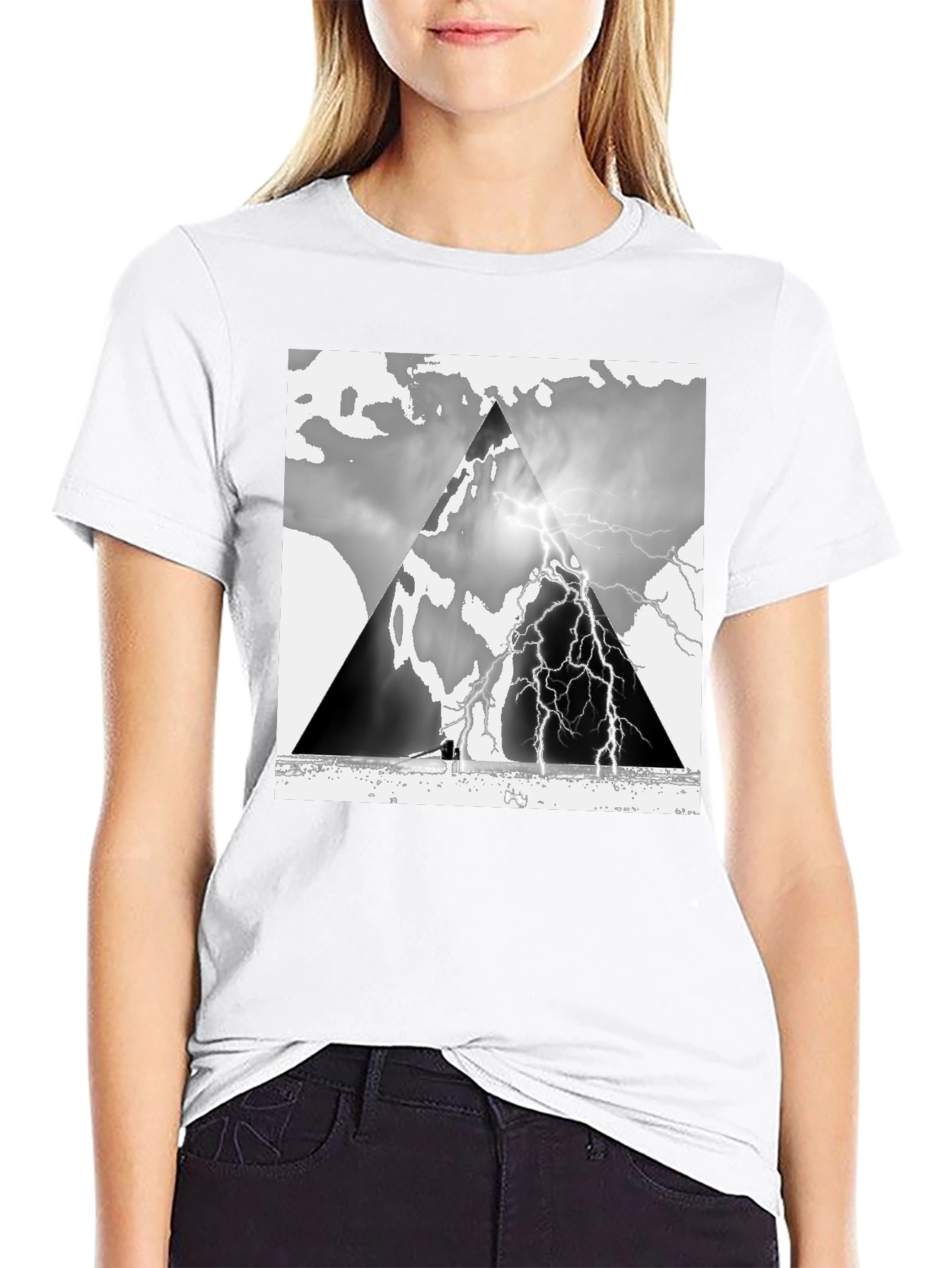Black Stormy Mountain T-Shirt view 9