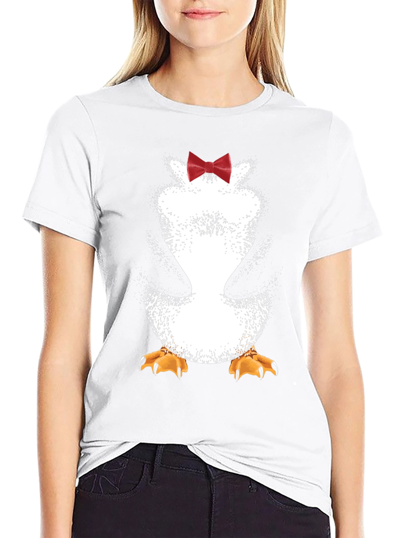 Black Penguin Bowtie Graphic Tee - Men's Novelty T-Shirt view 9