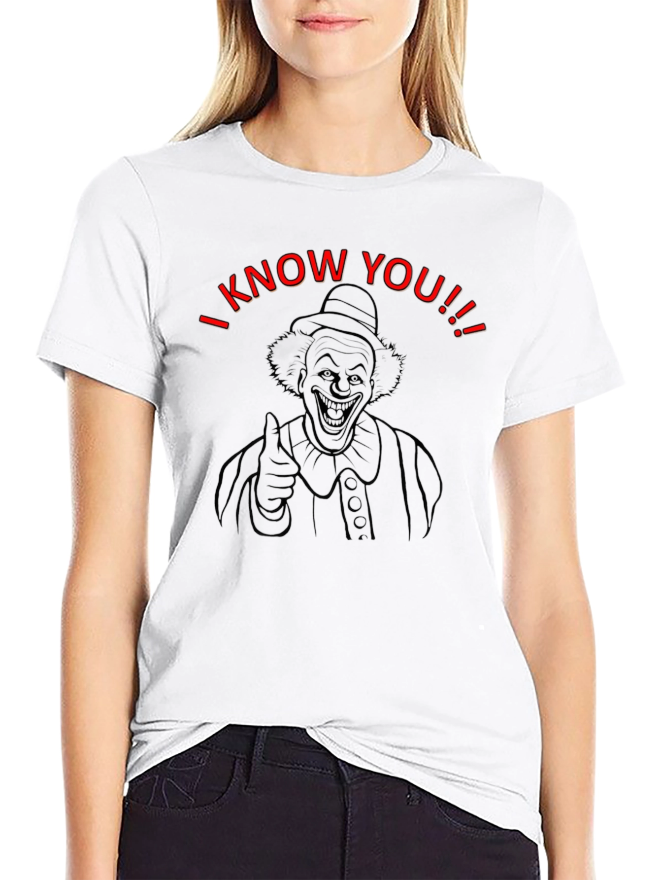 Black I Know You Clown Graphic Tee - Mens view 9