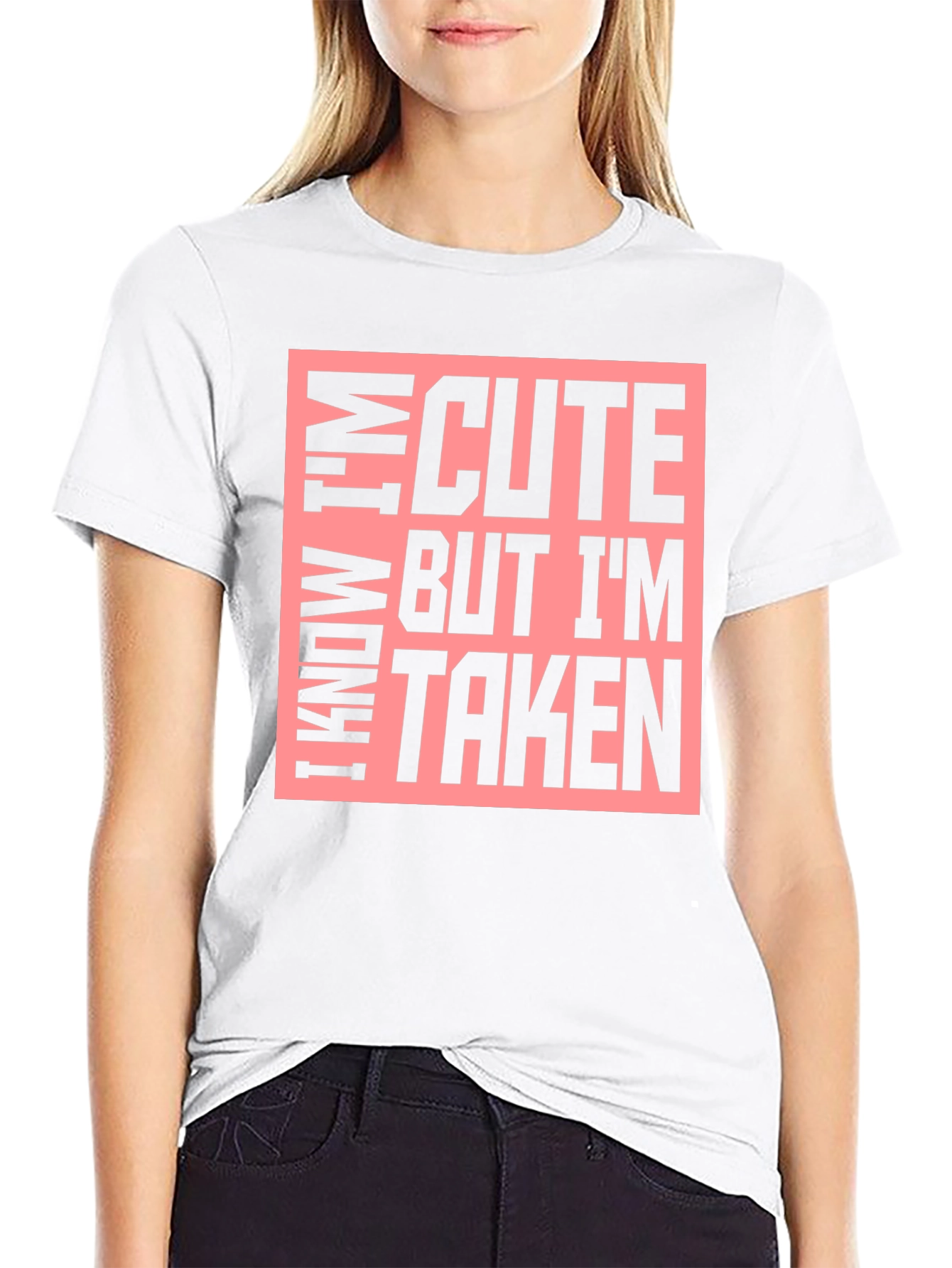 Black Cute But Taken Graphic T-Shirt view 9