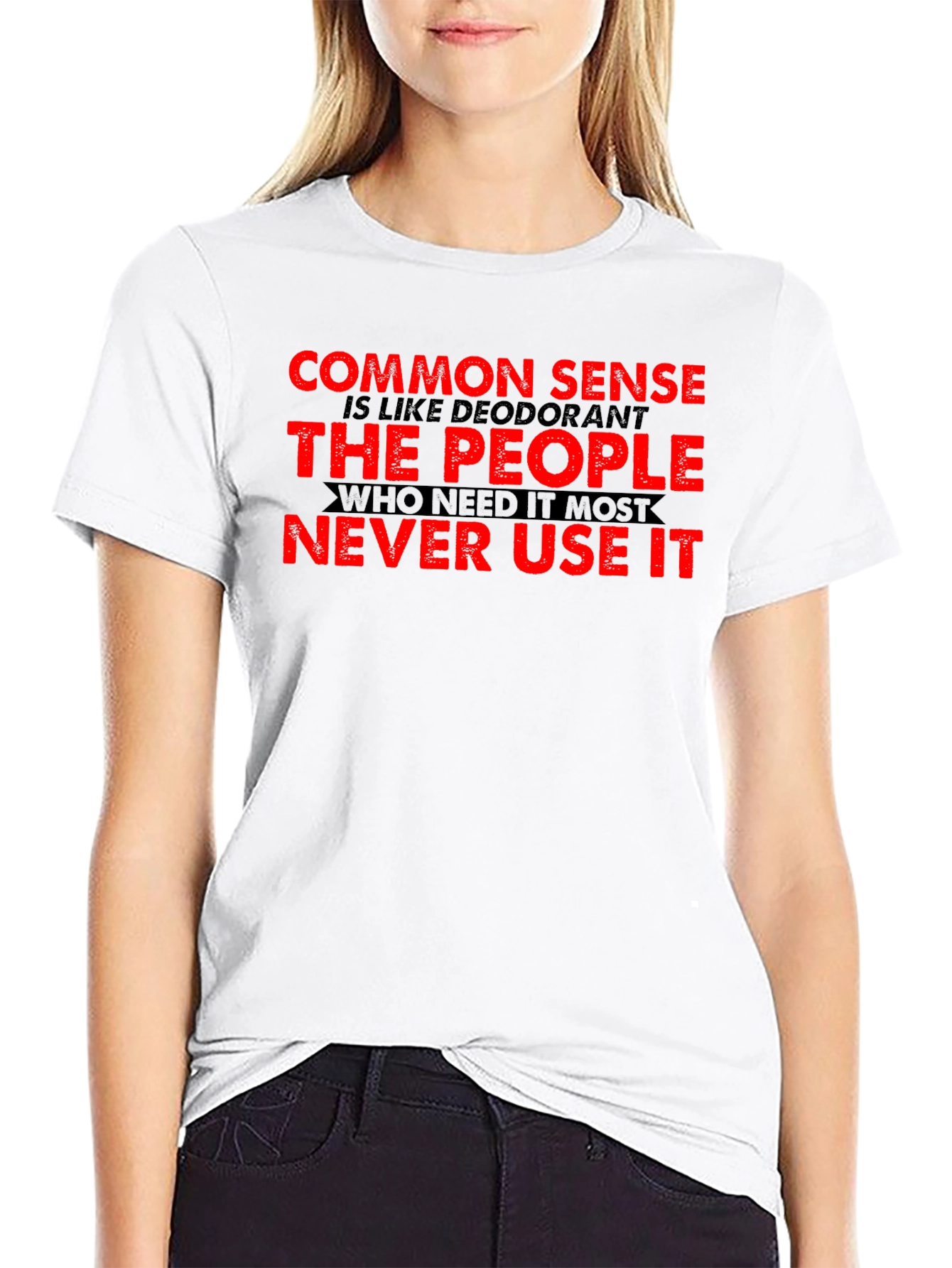Black Common Sense Deodorant Graphic Tee view 9