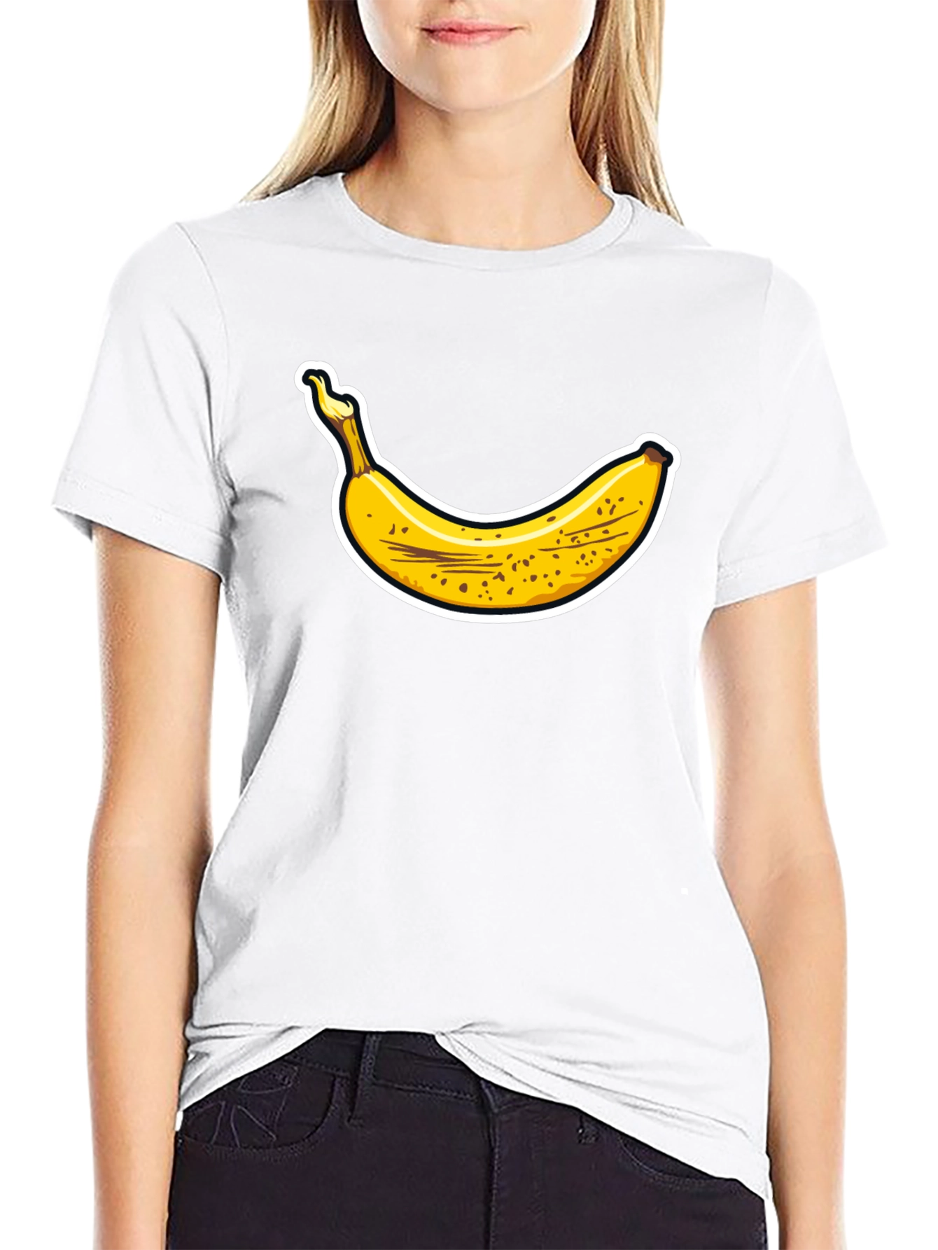 Black Banana Graphic Tee - Black Cotton T-Shirt view 9