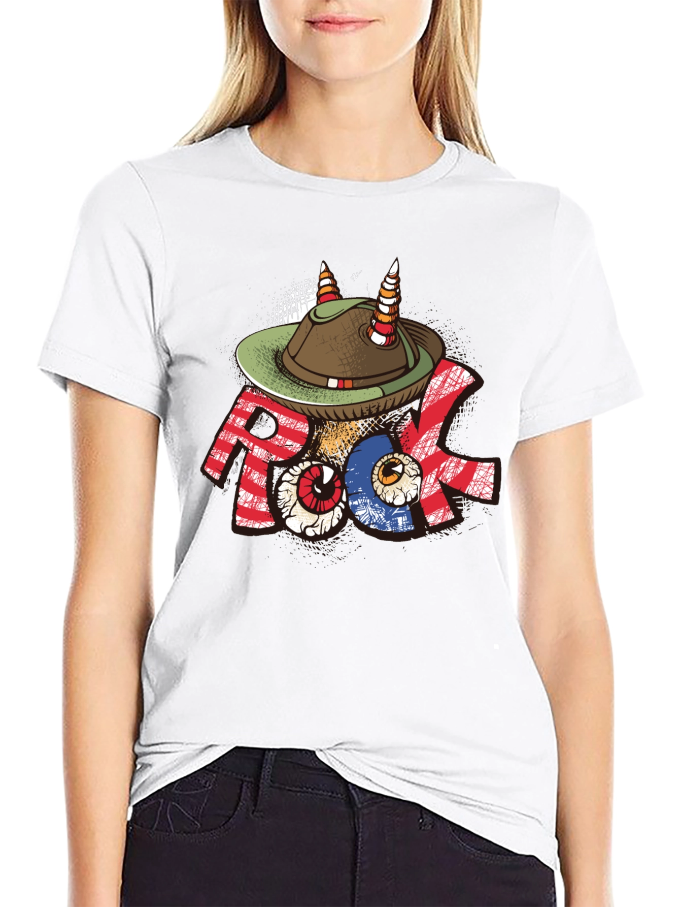 Black Rock Music Hat T-Shirt view 9