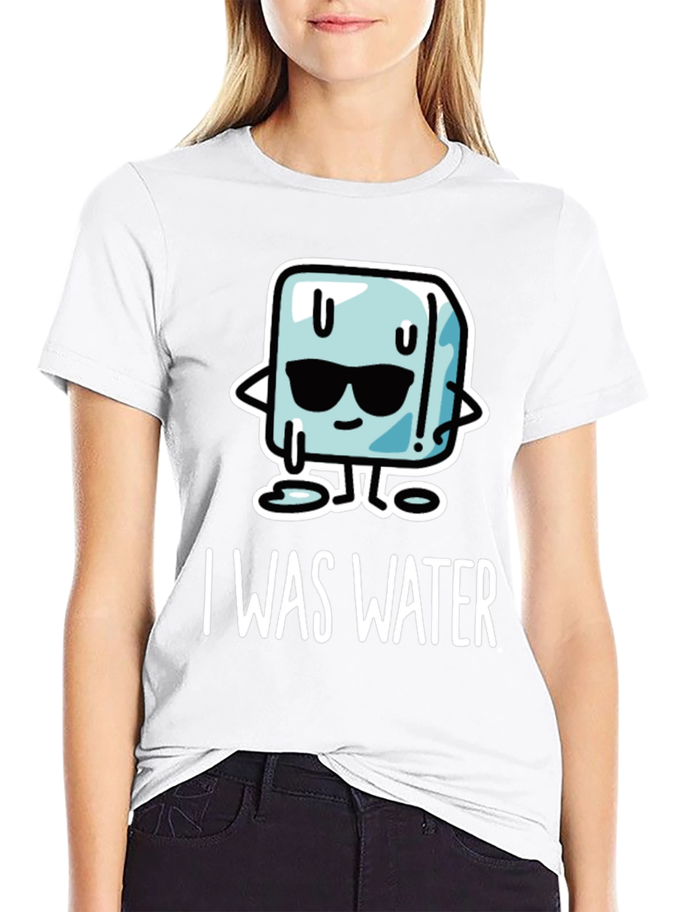 Black Cool Ice Cube T-Shirt - I Was Water Graphic Tee view 9