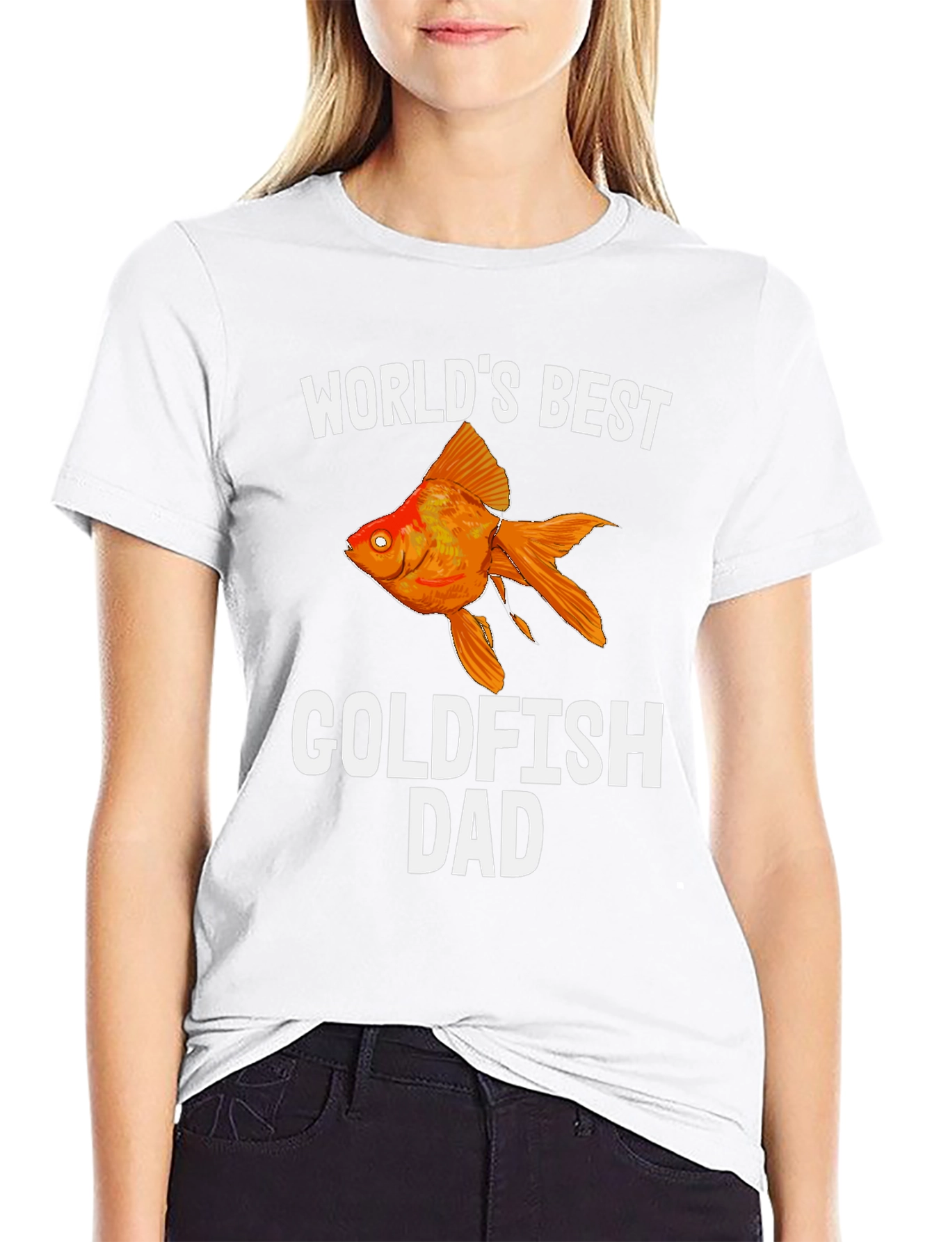Black World's Best Goldfish Dad T-Shirt view 9