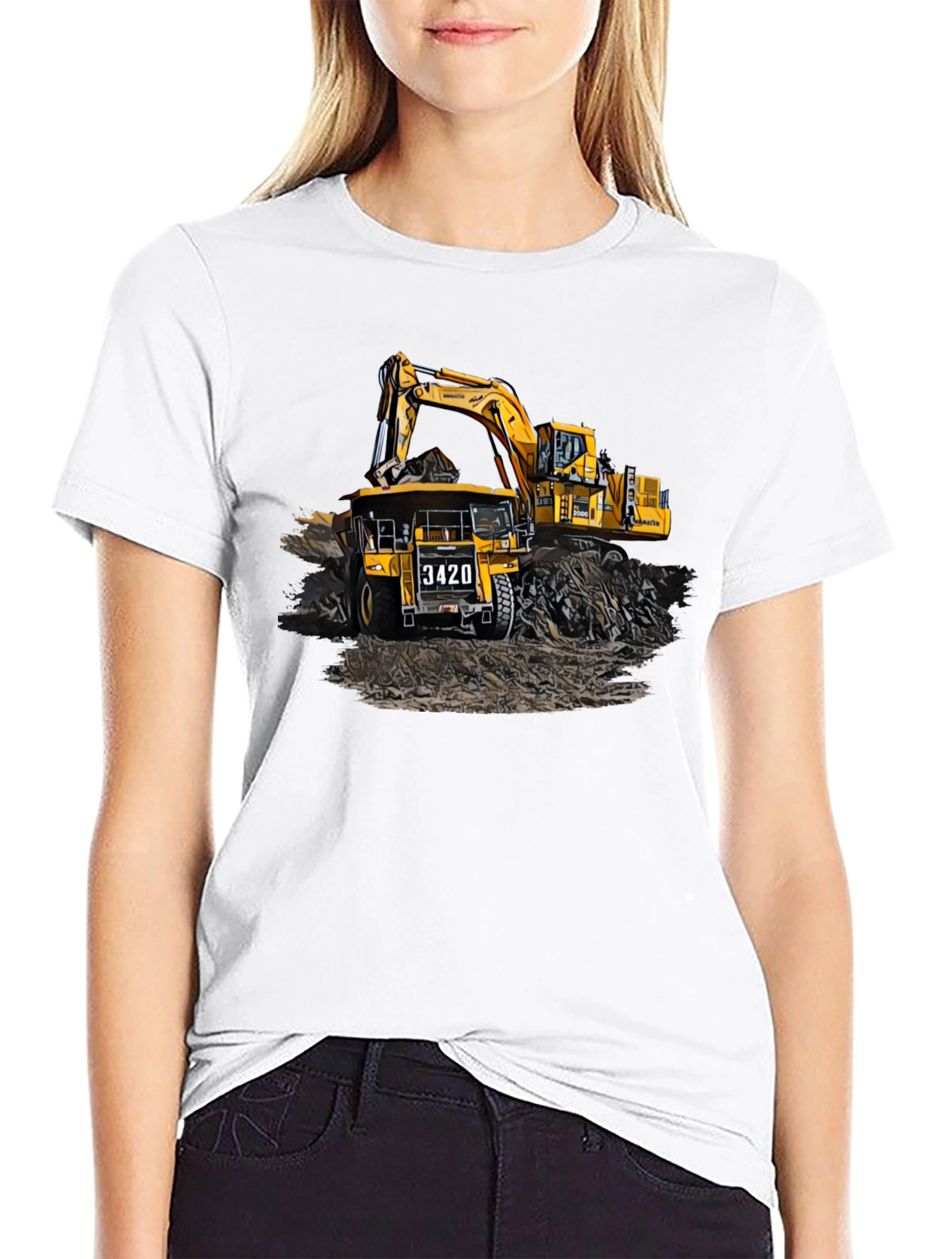 Construction Truck Graphic Tee - Black - 9