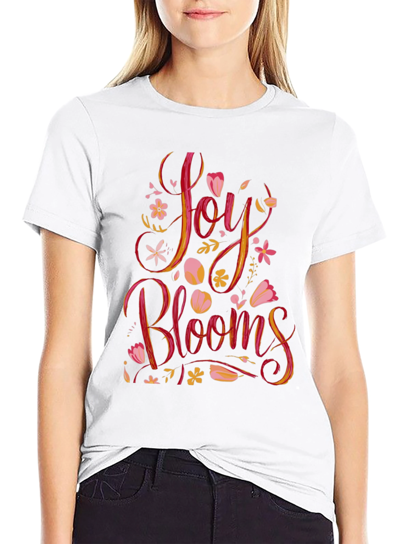 Black Joy Blooms Graphic Tee - Black view 9