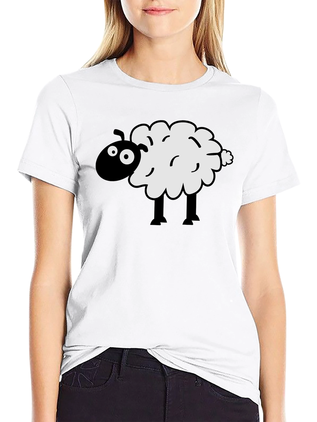 Black Black Sheep Graphic Tee - Men's Crew Neck T-Shirt view 9