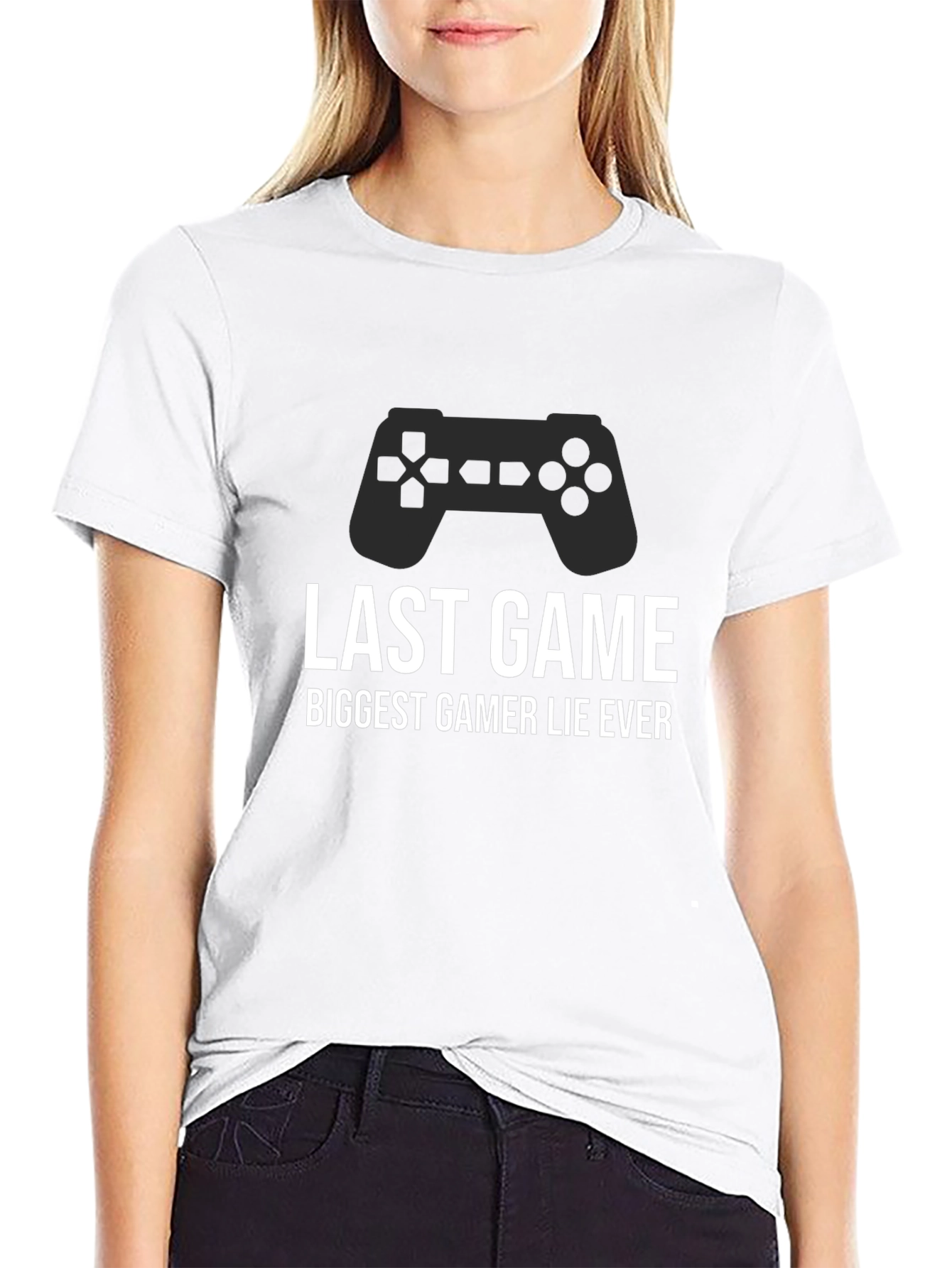 Black Last Game Gamer T-Shirt - Funny Gaming Tee view 9
