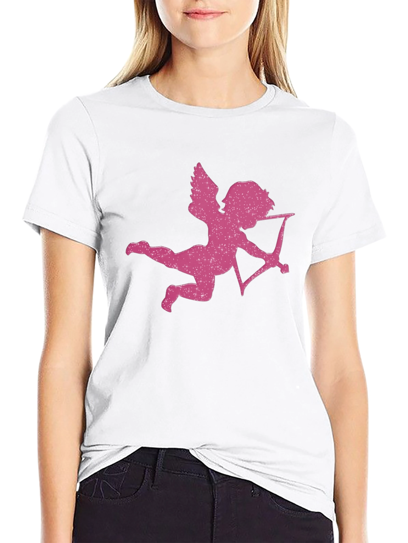 Black Cupid Graphic T-Shirt - Valentine's Day Tee view 9