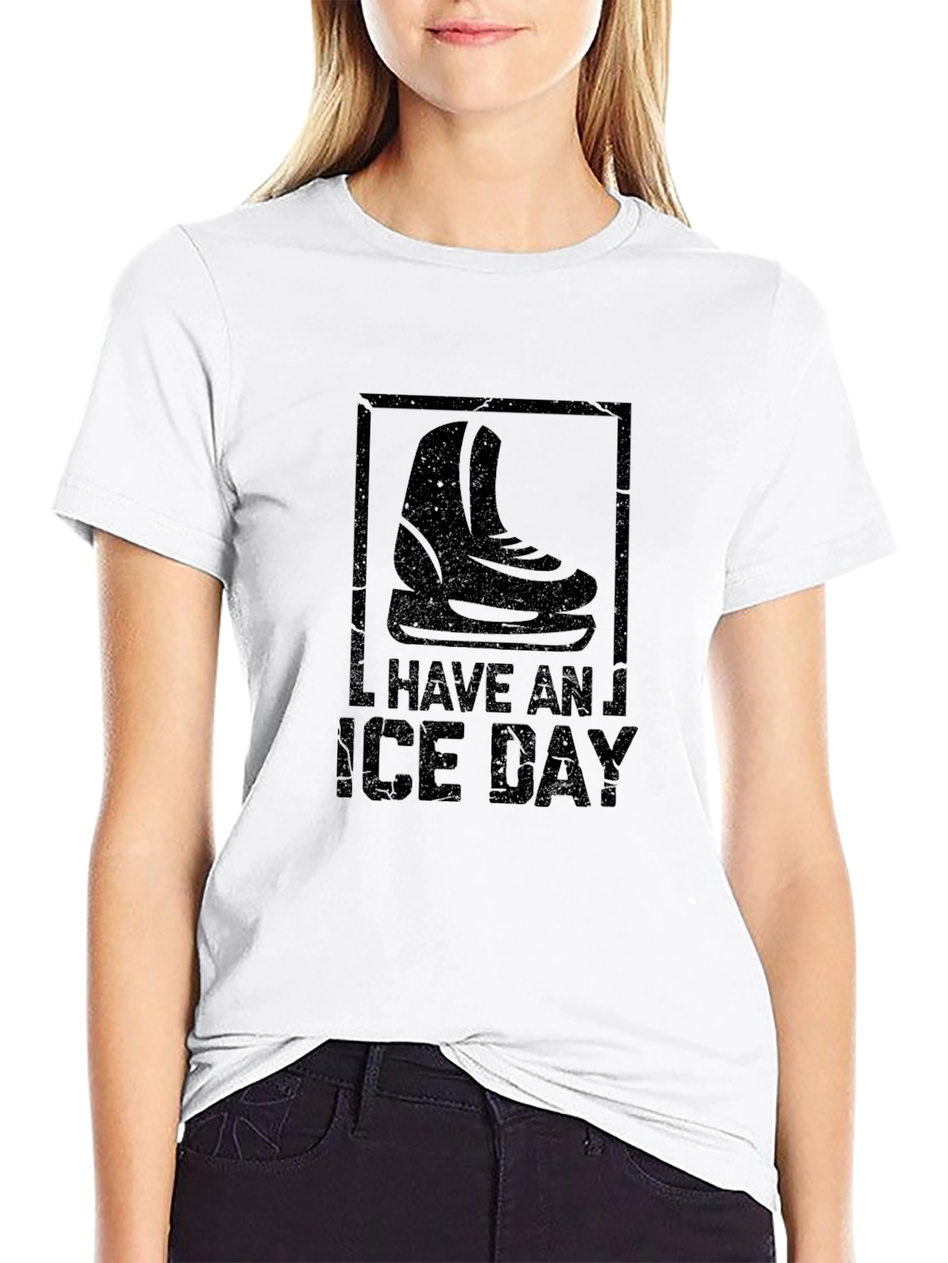 Black I Have An Ice Day Black T-Shirt | Skateboarding Tee view 9