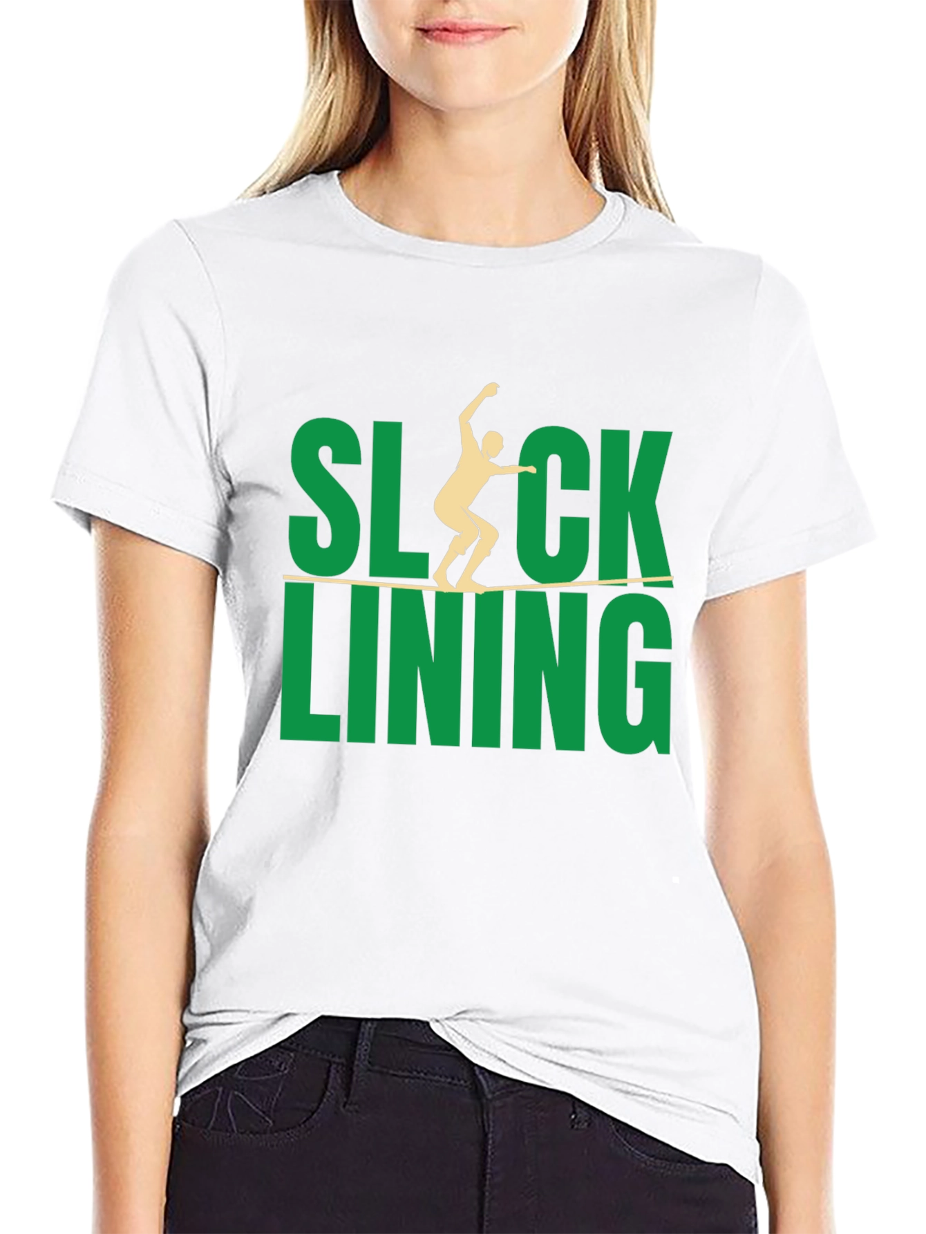 Black Slacklining Graphic T-Shirt view 9